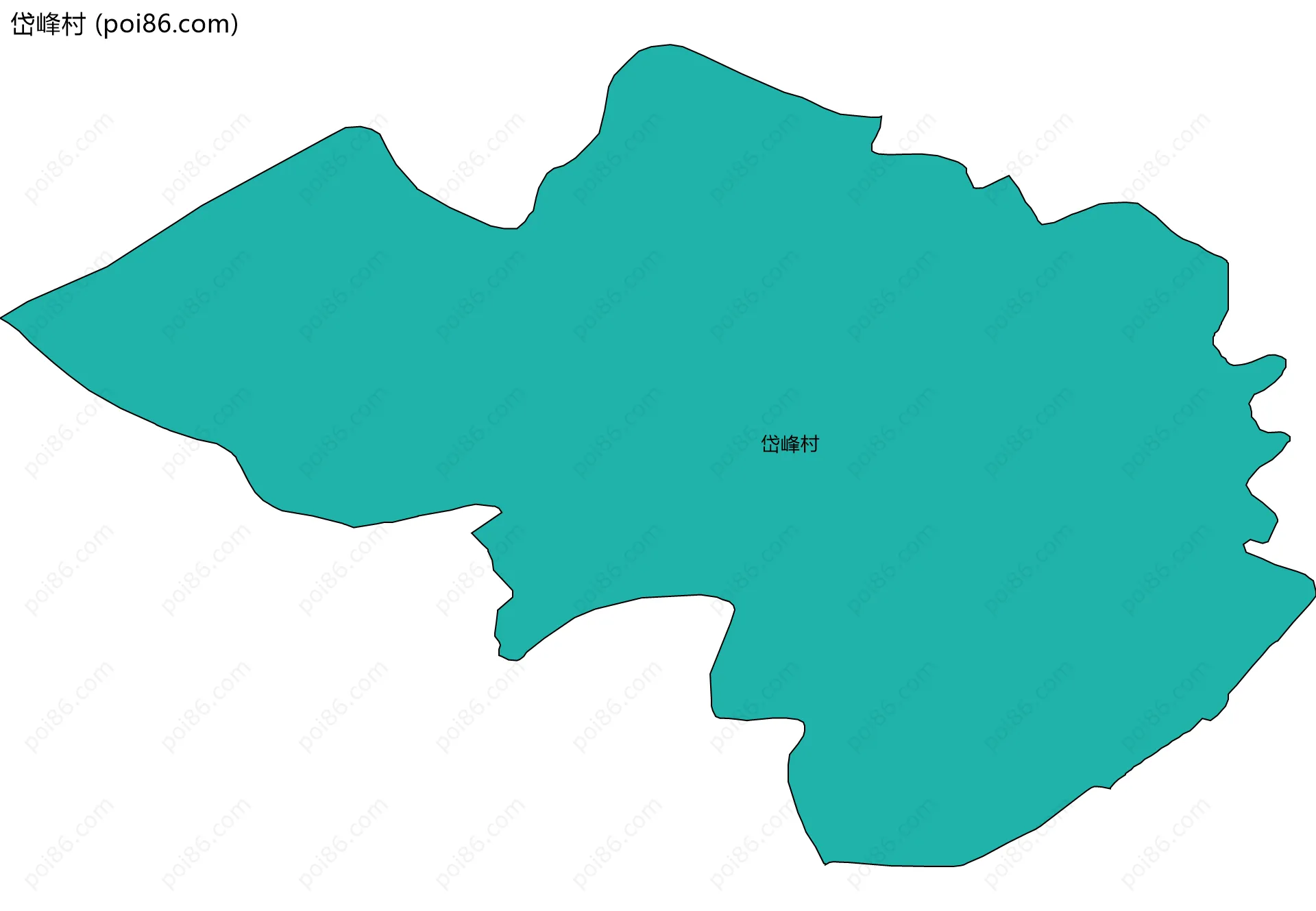 岱峰村边界地图