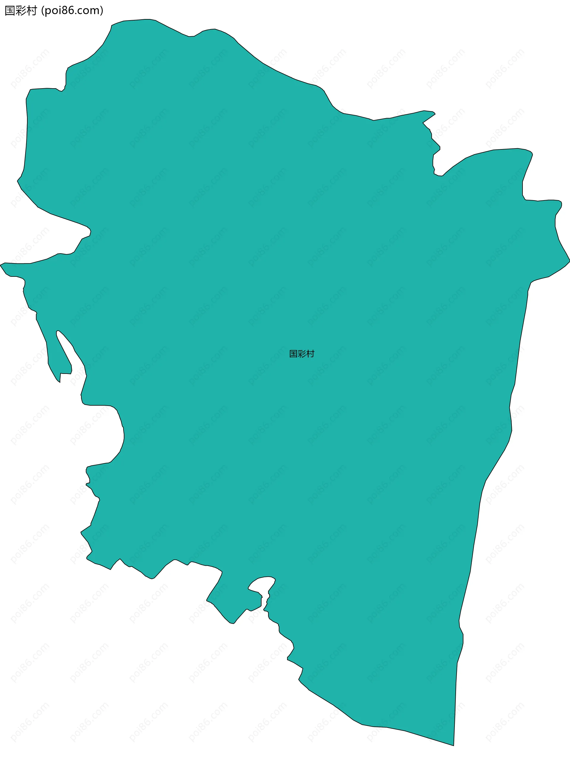 国彩村边界地图