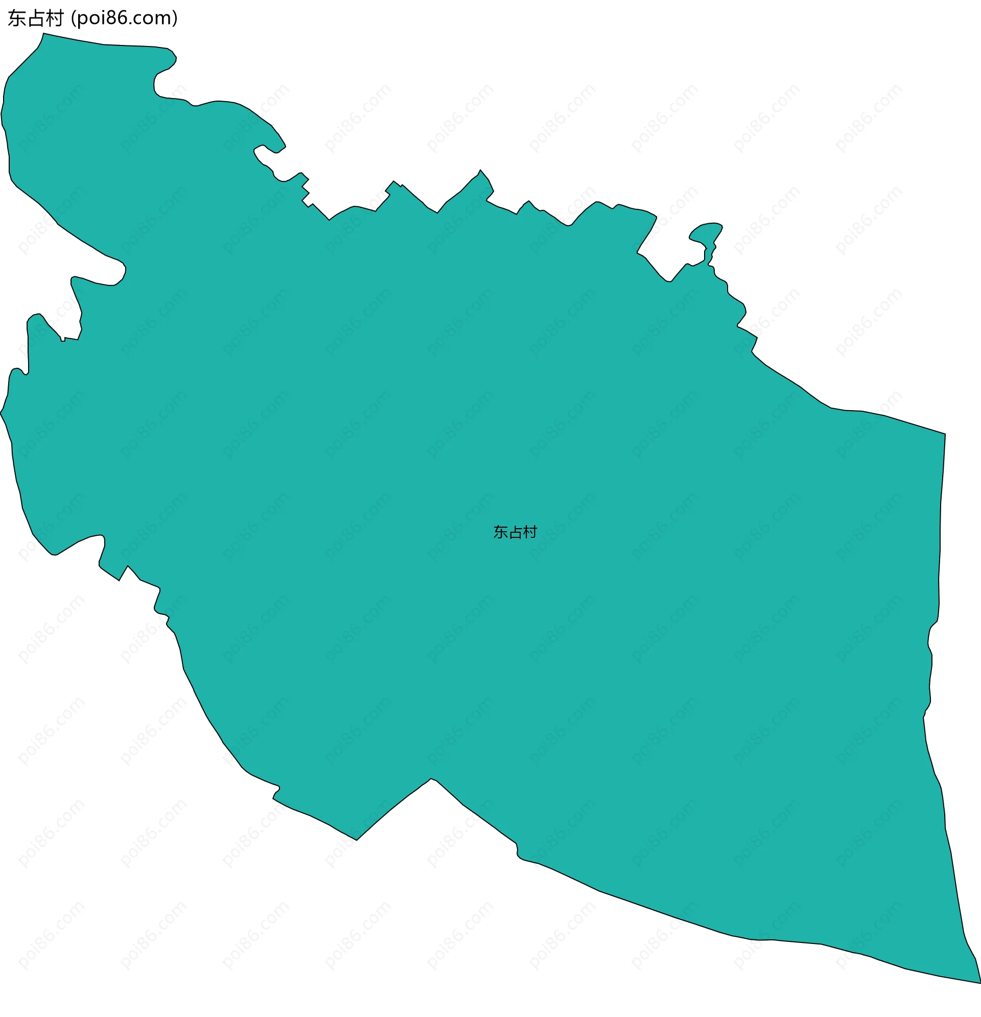 东占村边界地图
