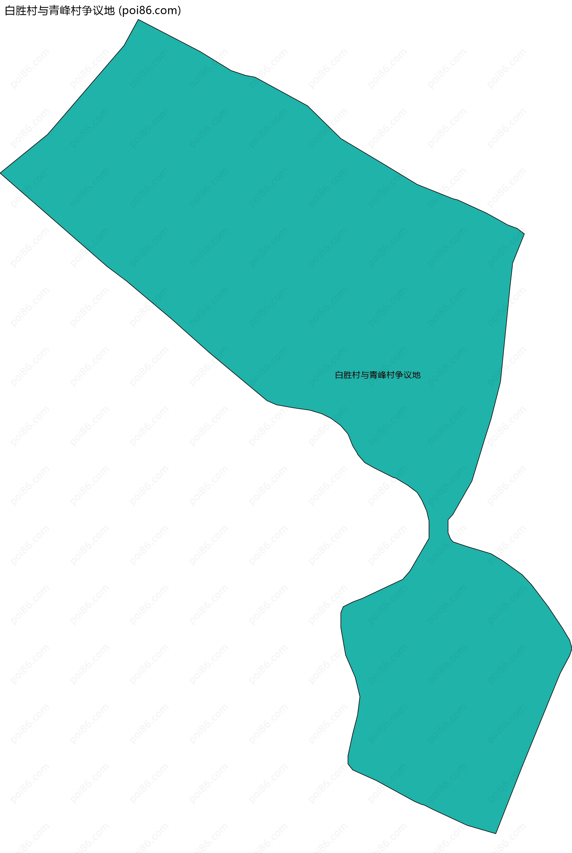 白胜村与青峰村争议地边界地图