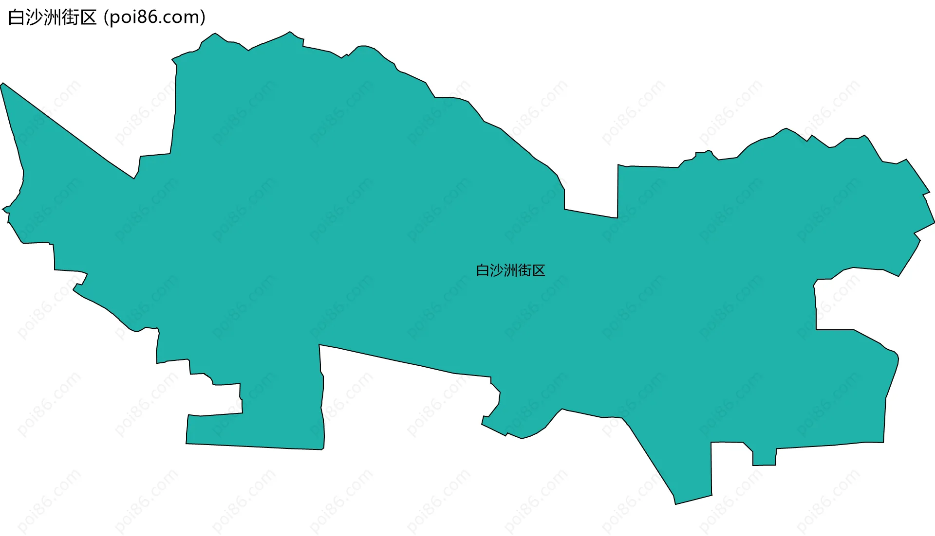 白沙洲街区边界地图