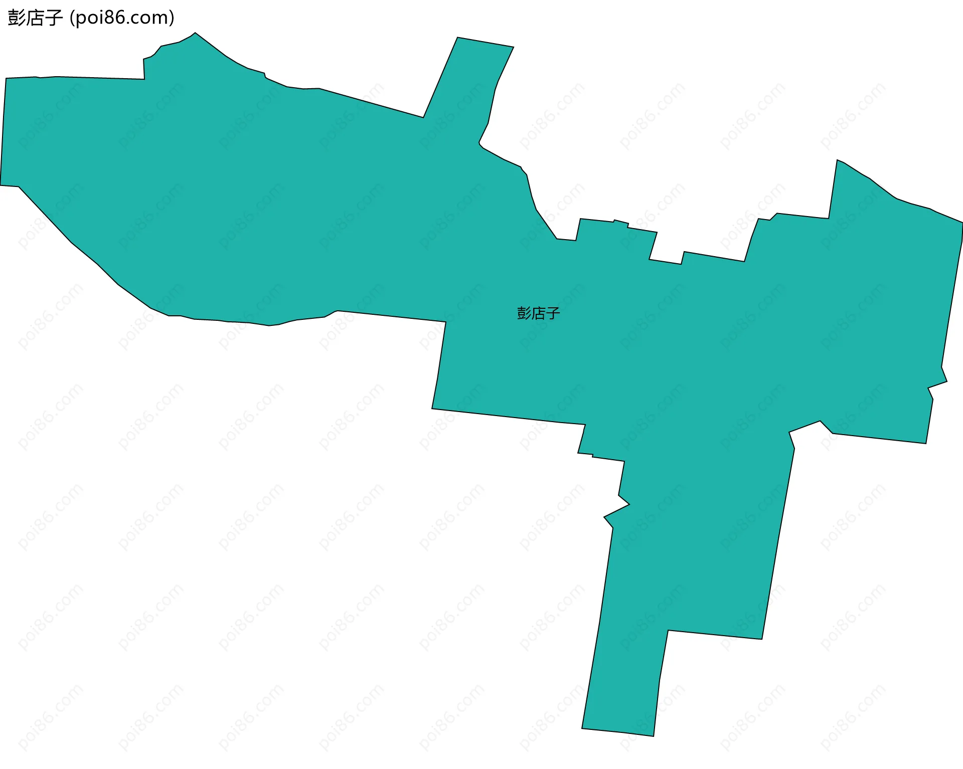 彭店子边界地图