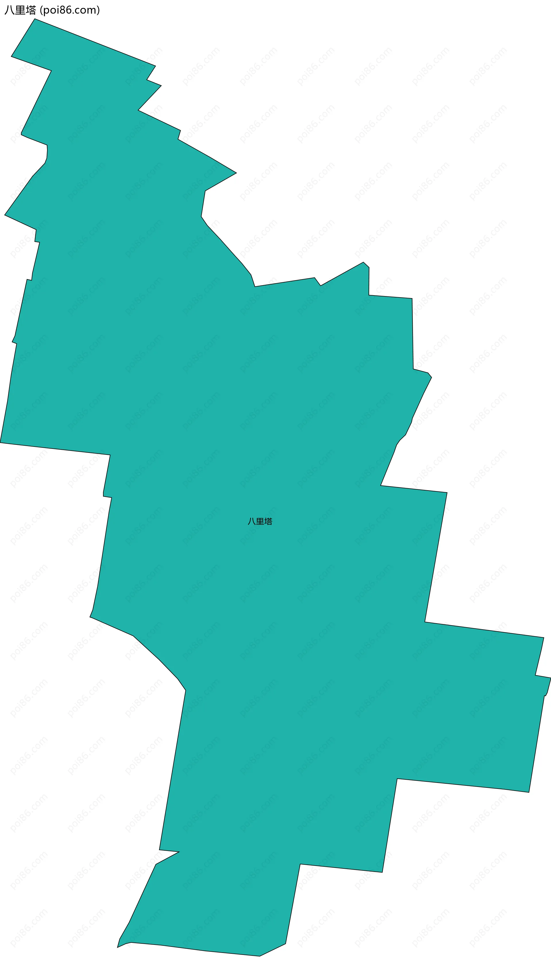 八里塔边界地图