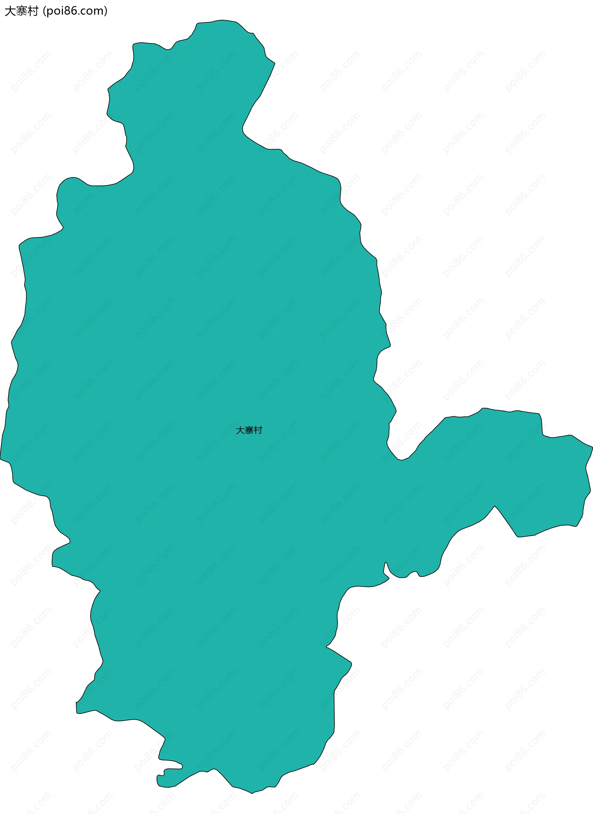 大寨村边界地图