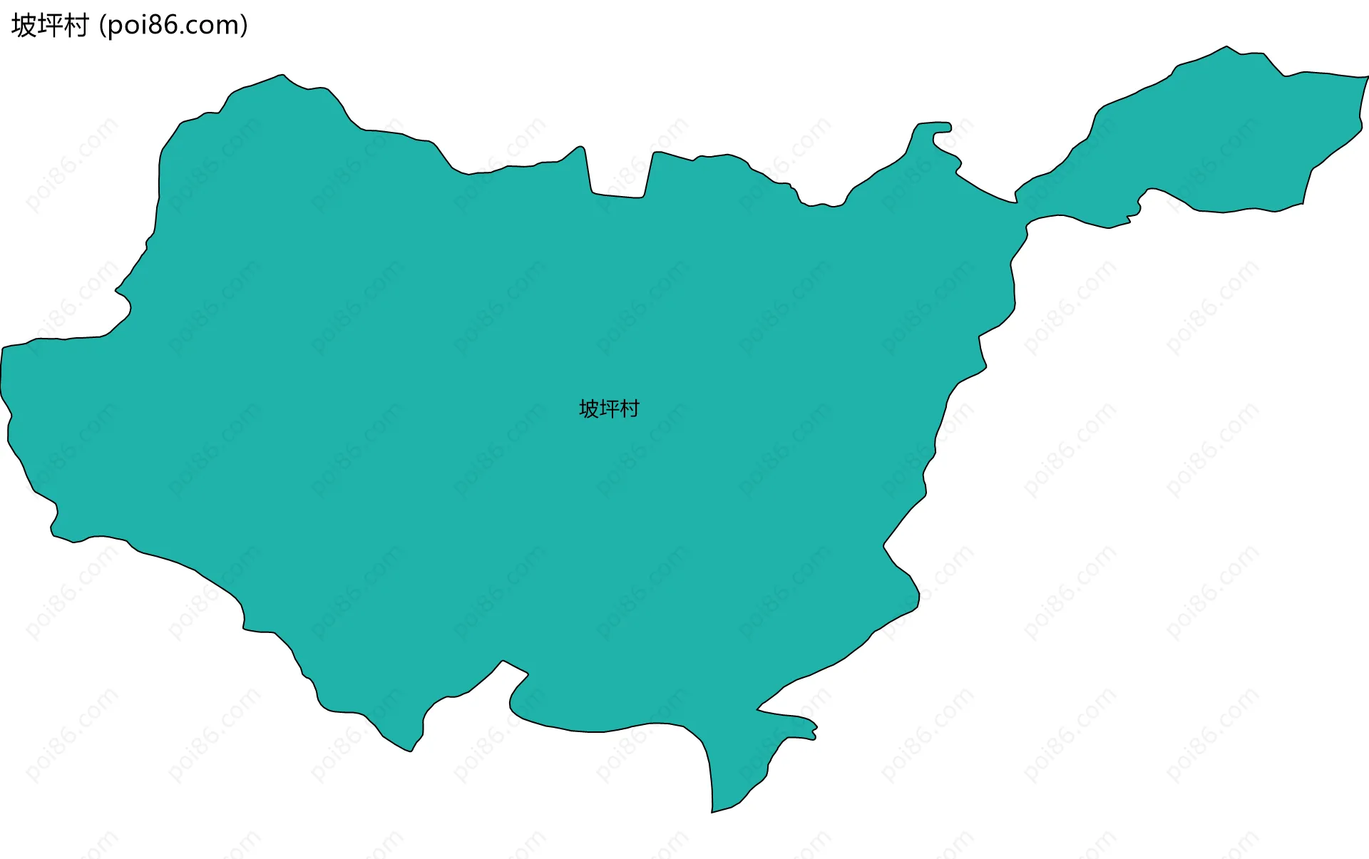 坡坪村边界地图