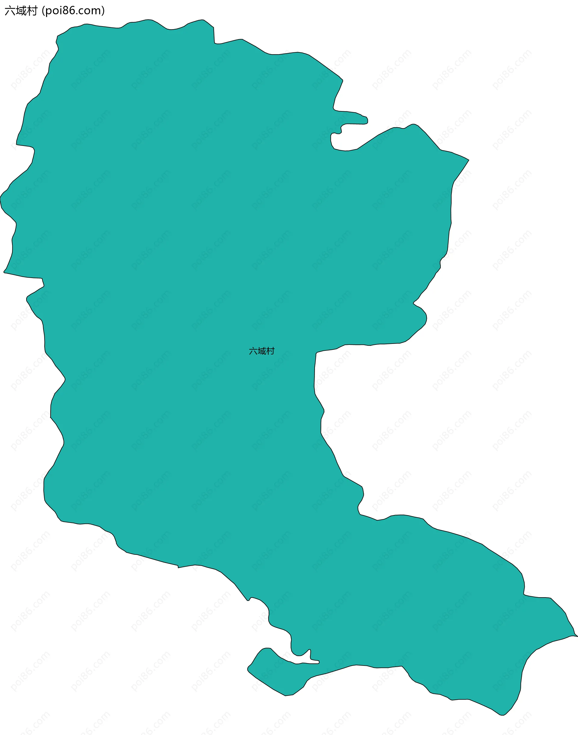 六域村边界地图