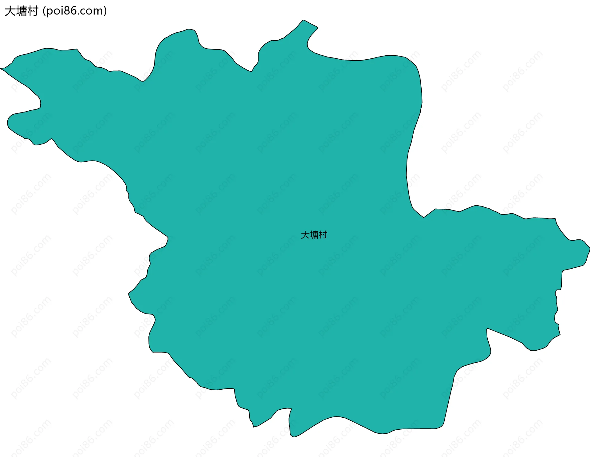 大塘村边界地图