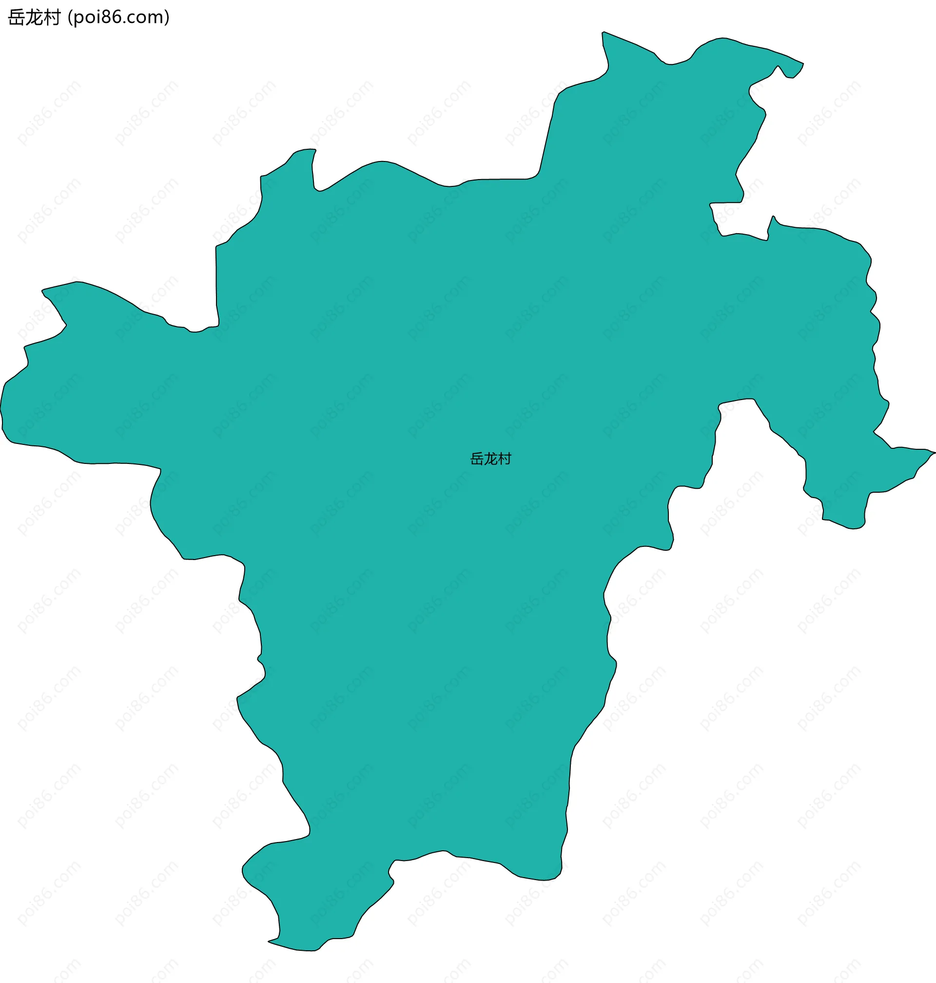 岳龙村边界地图