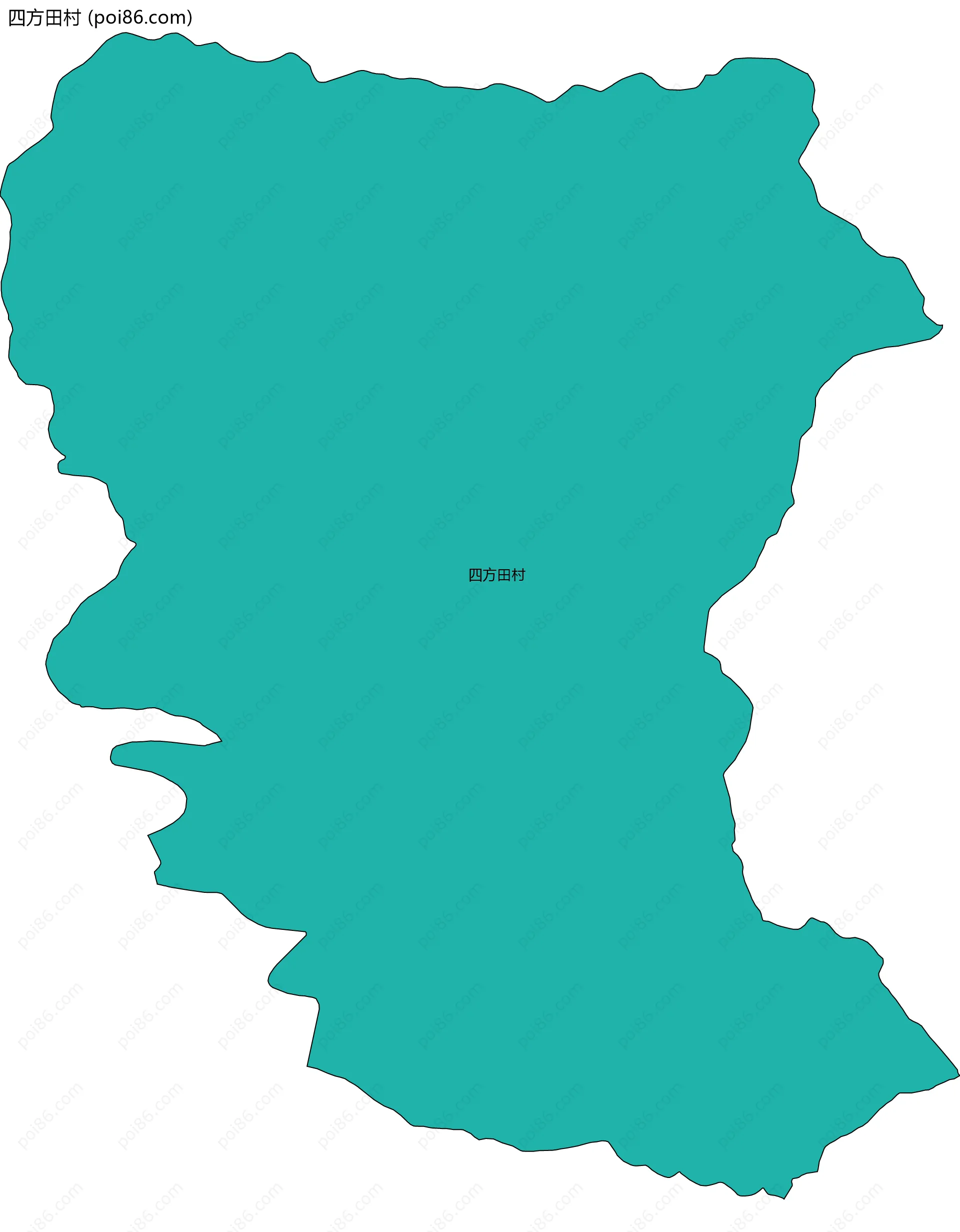 四方田村边界地图