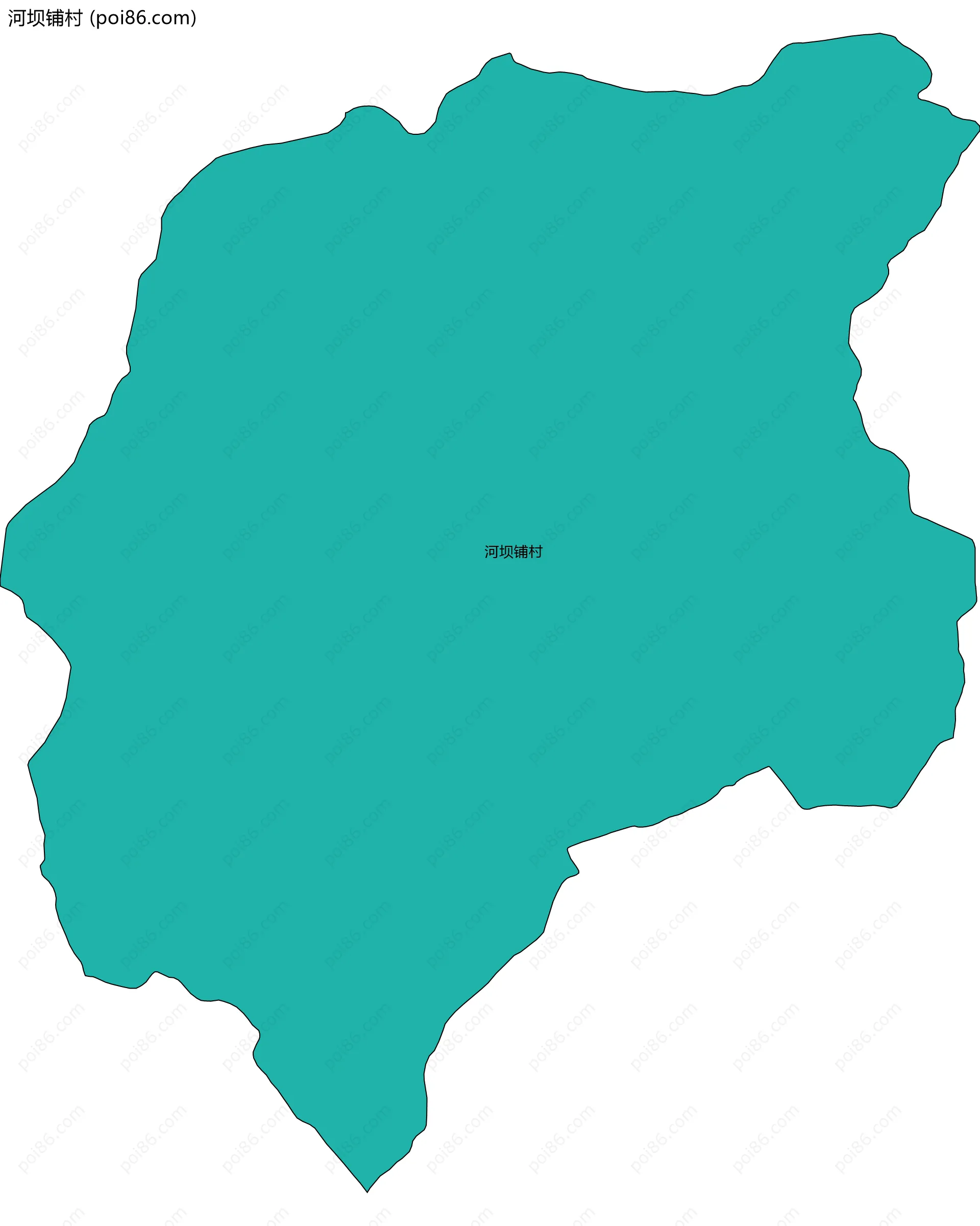 河坝铺村边界地图