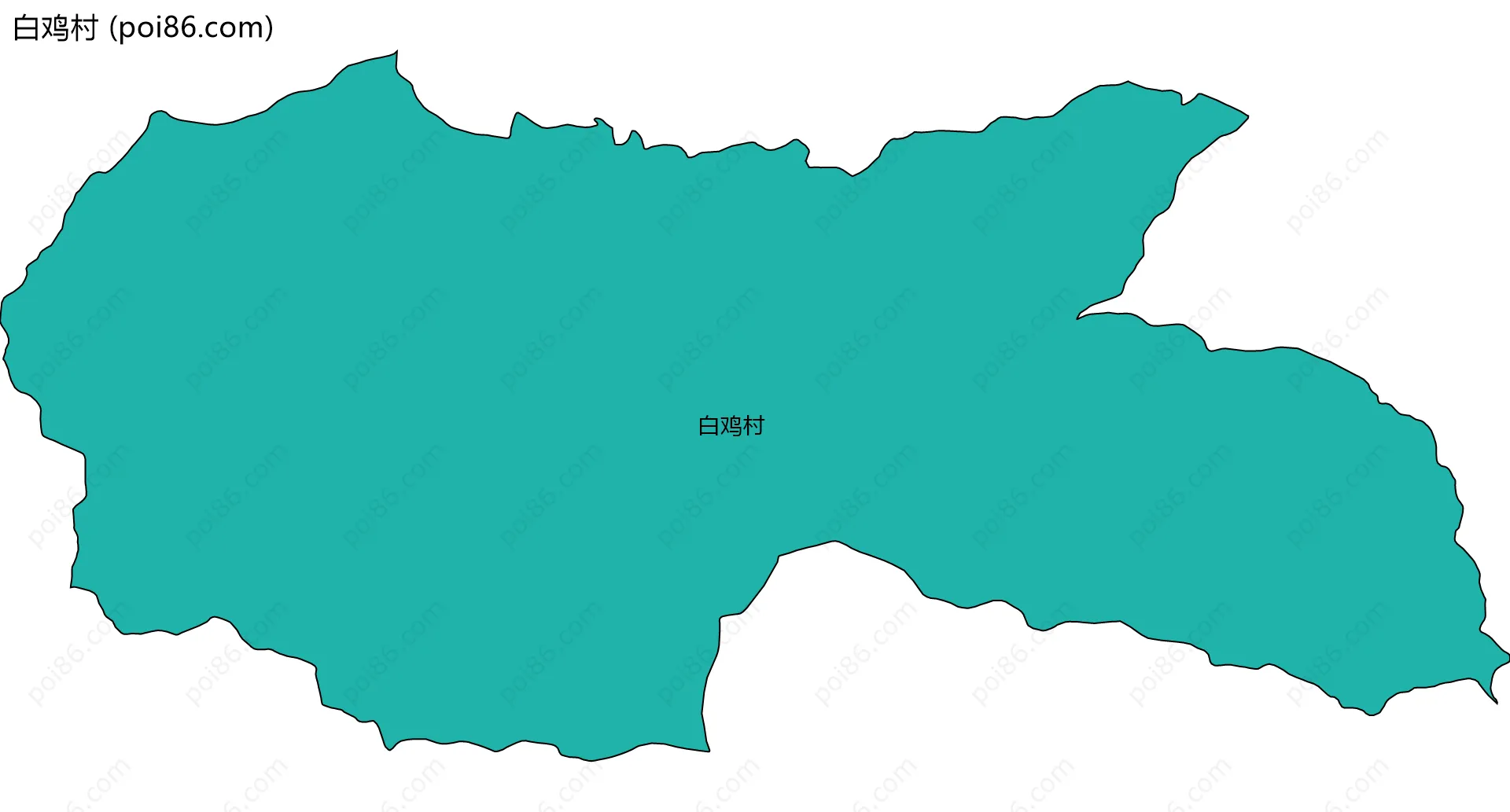 白鸡村边界地图