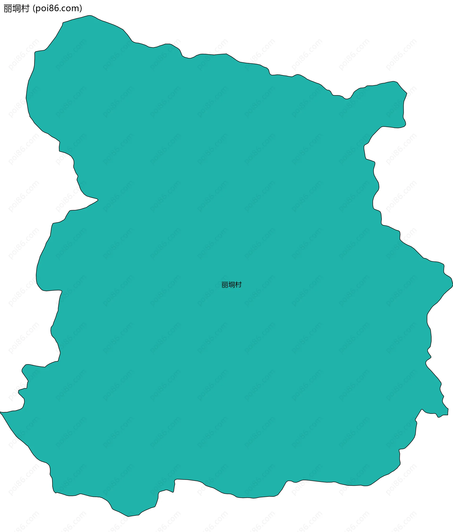 丽垌村边界地图