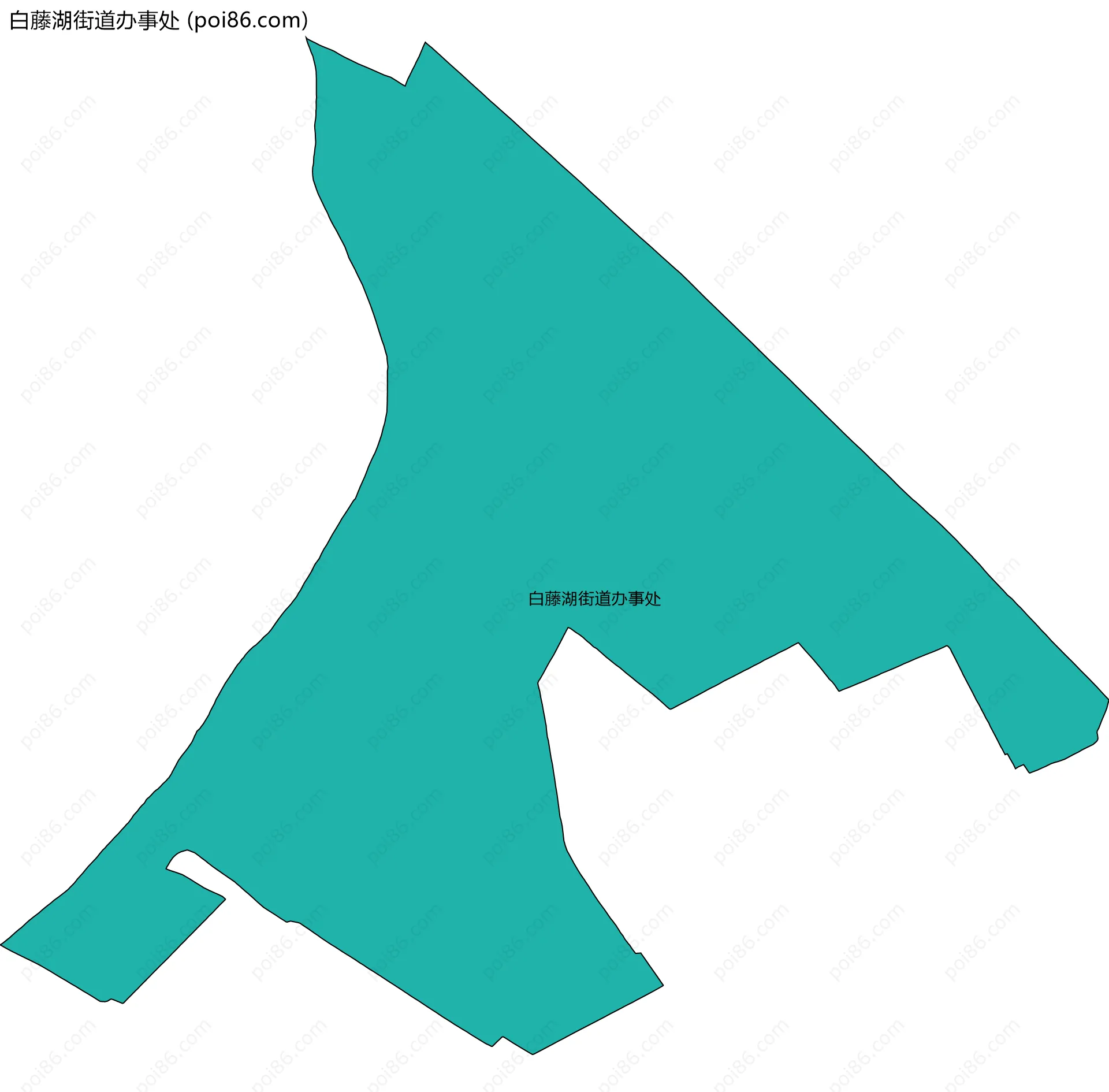 白藤湖街道办事处边界地图