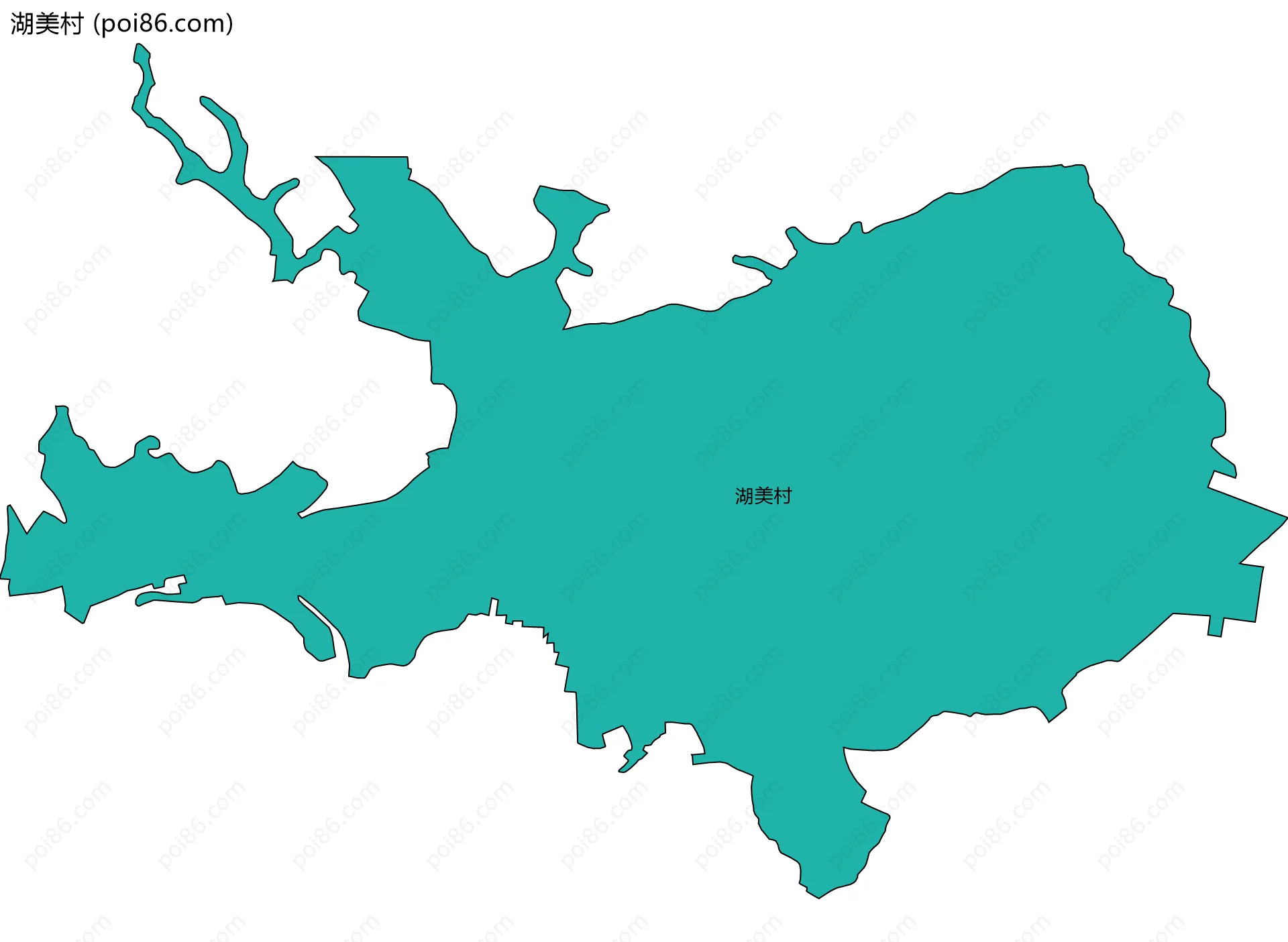 湖美村边界地图