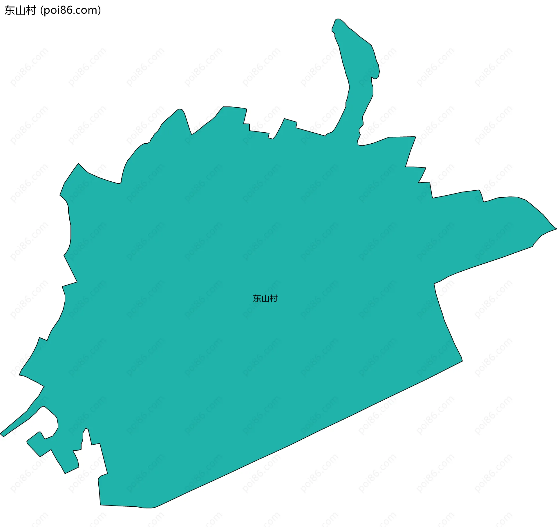 东山村边界地图