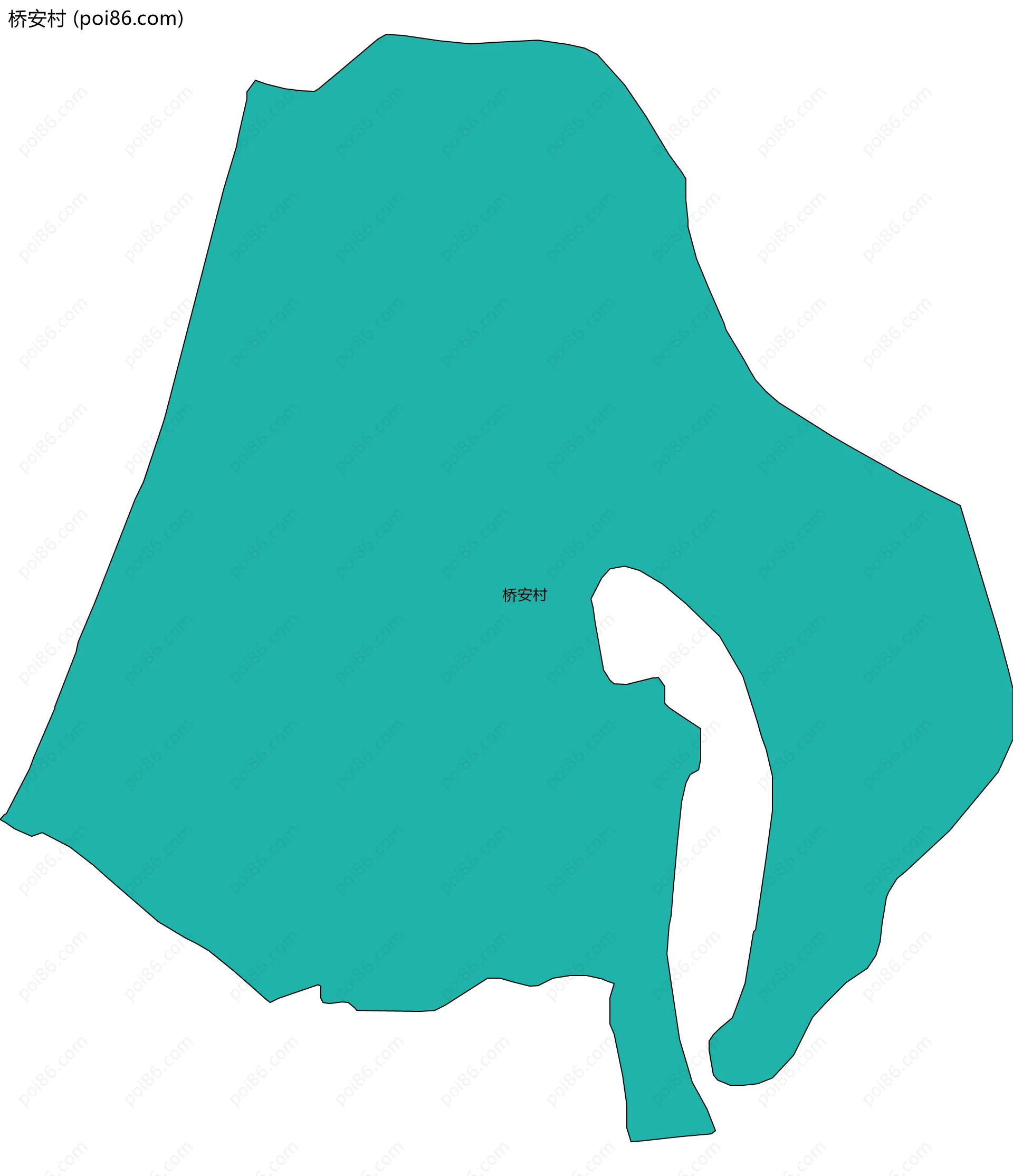 桥安村边界地图