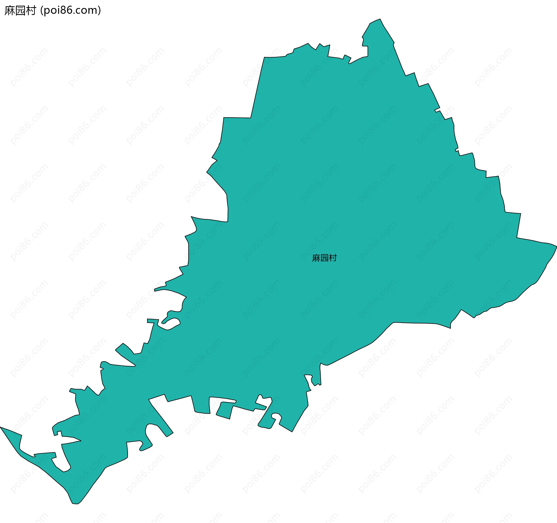 麻园村边界地图