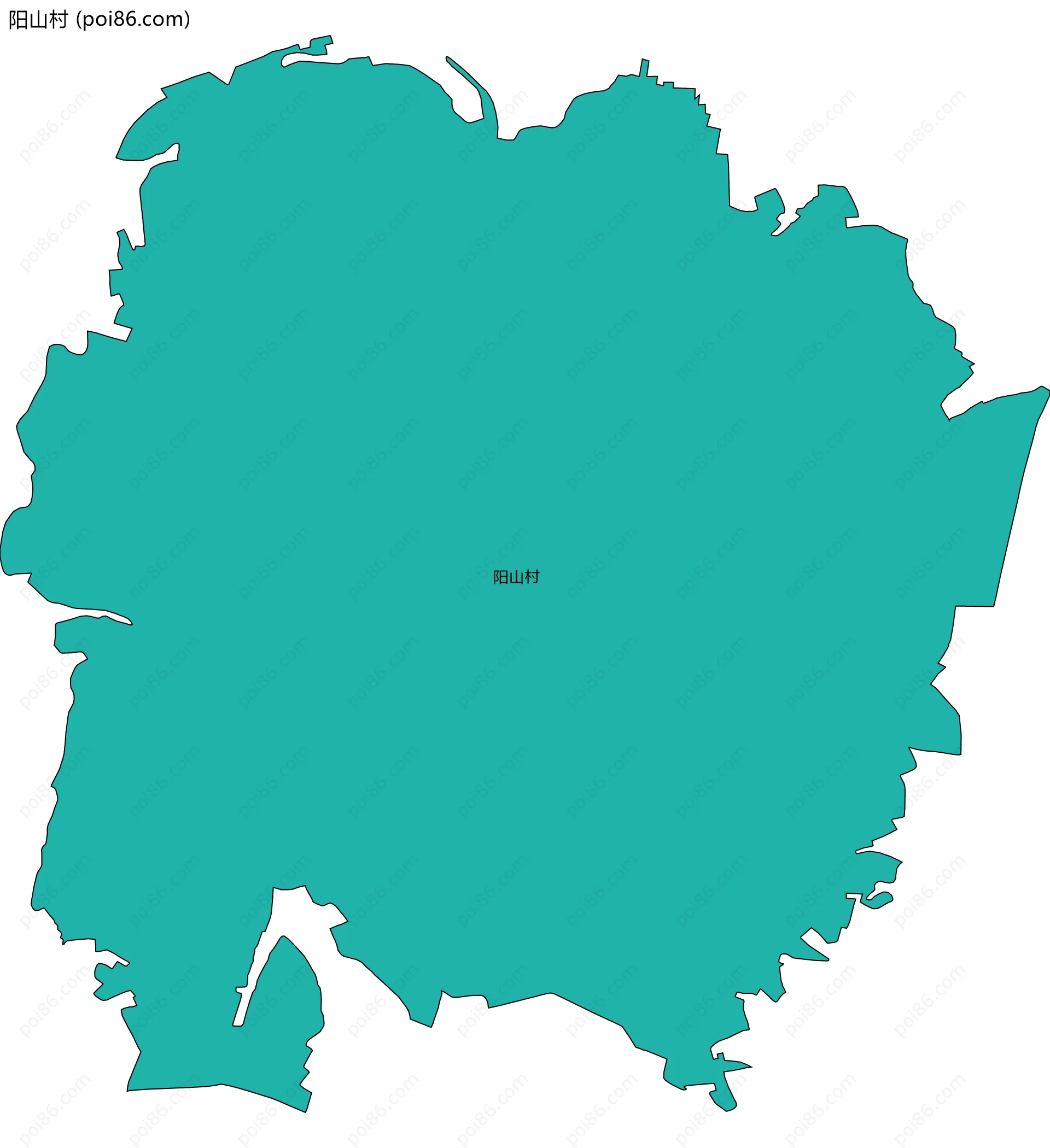 阳山村边界地图