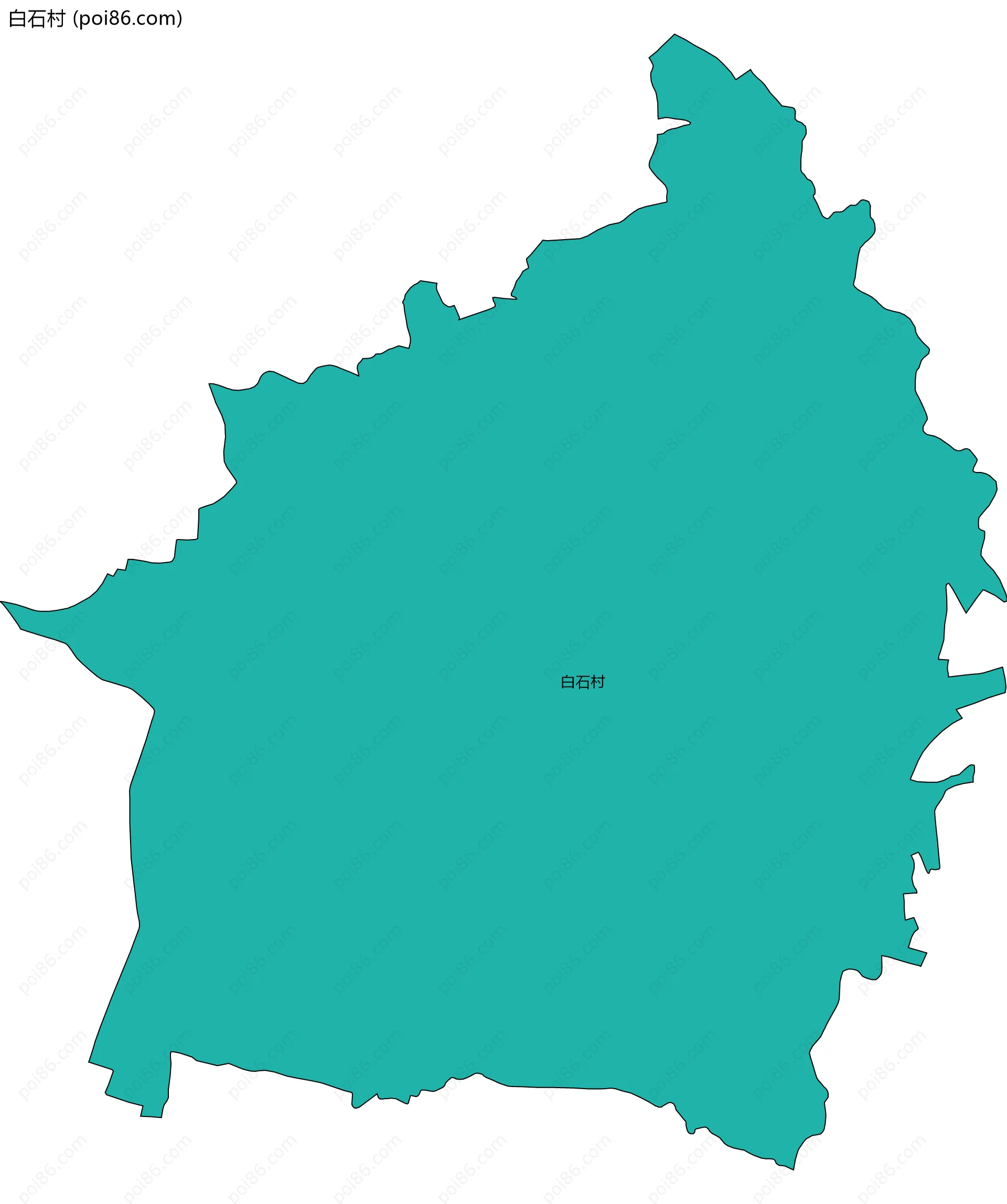 白石村边界地图