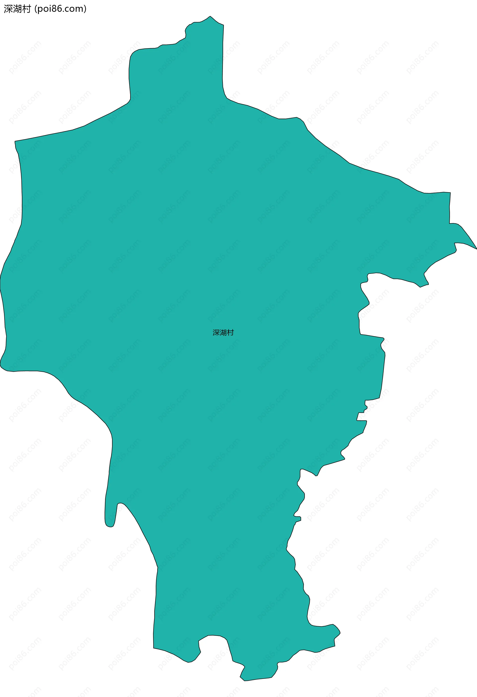 深湖村边界地图