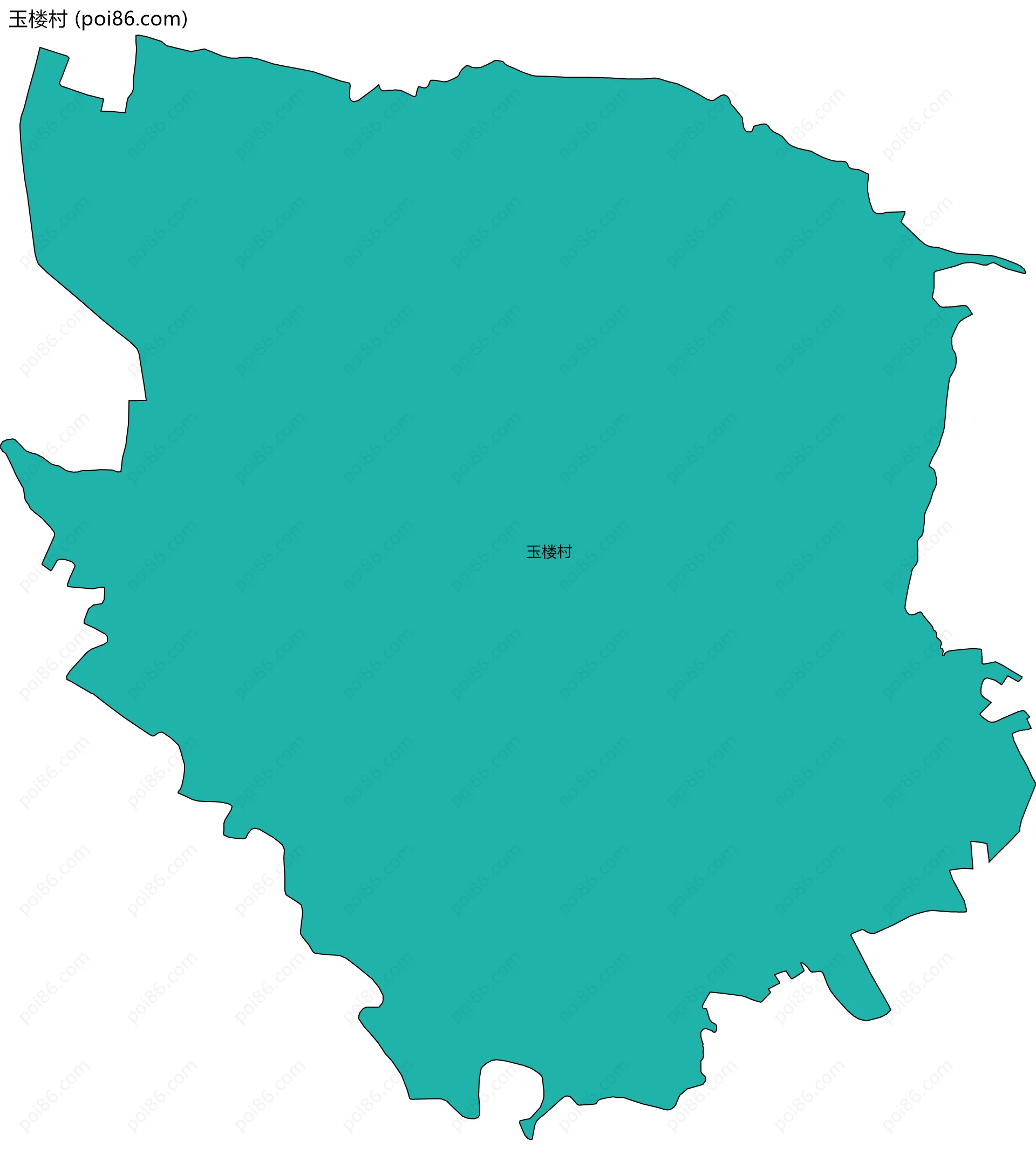玉楼村边界地图