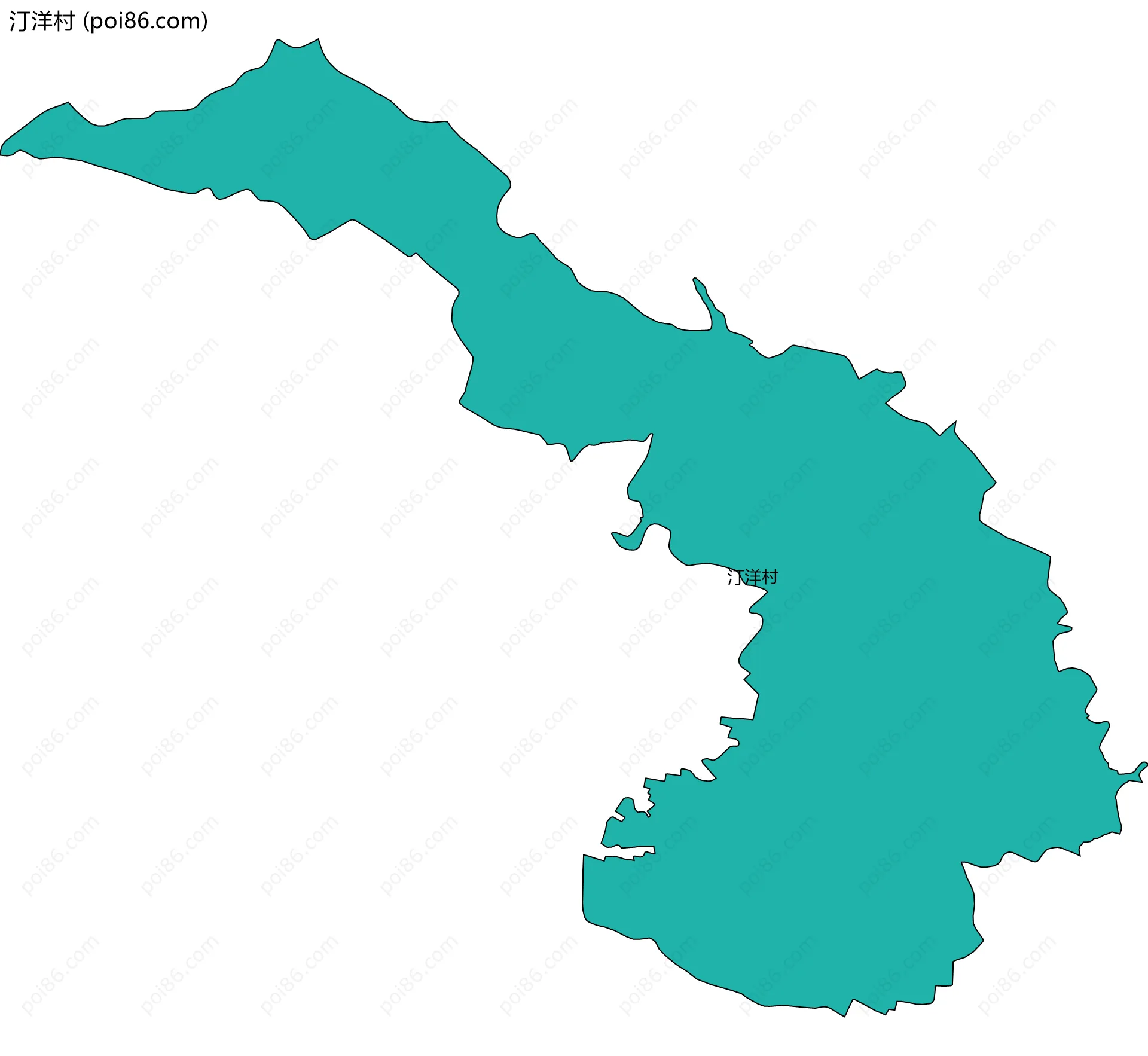汀洋村边界地图