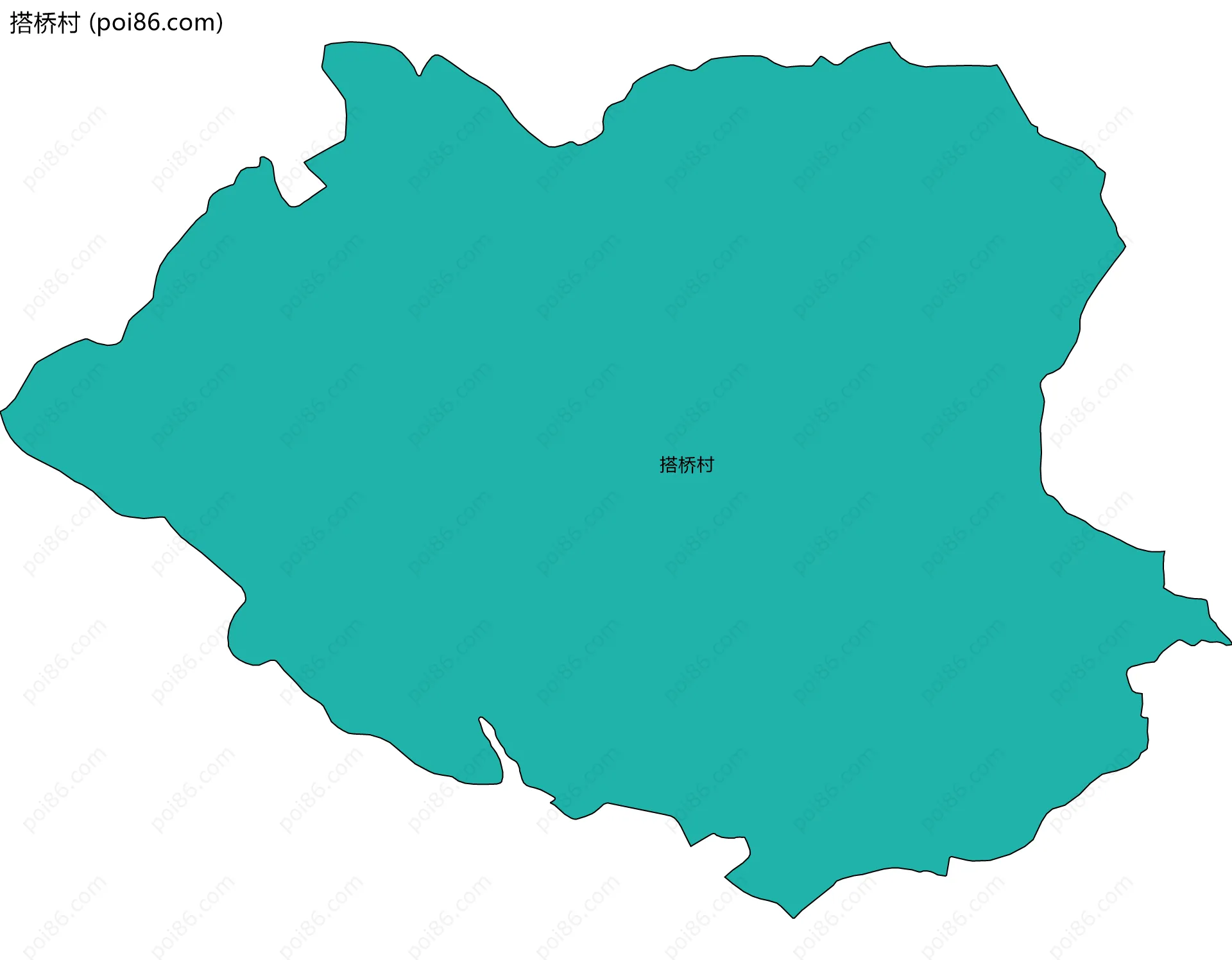 搭桥村边界地图