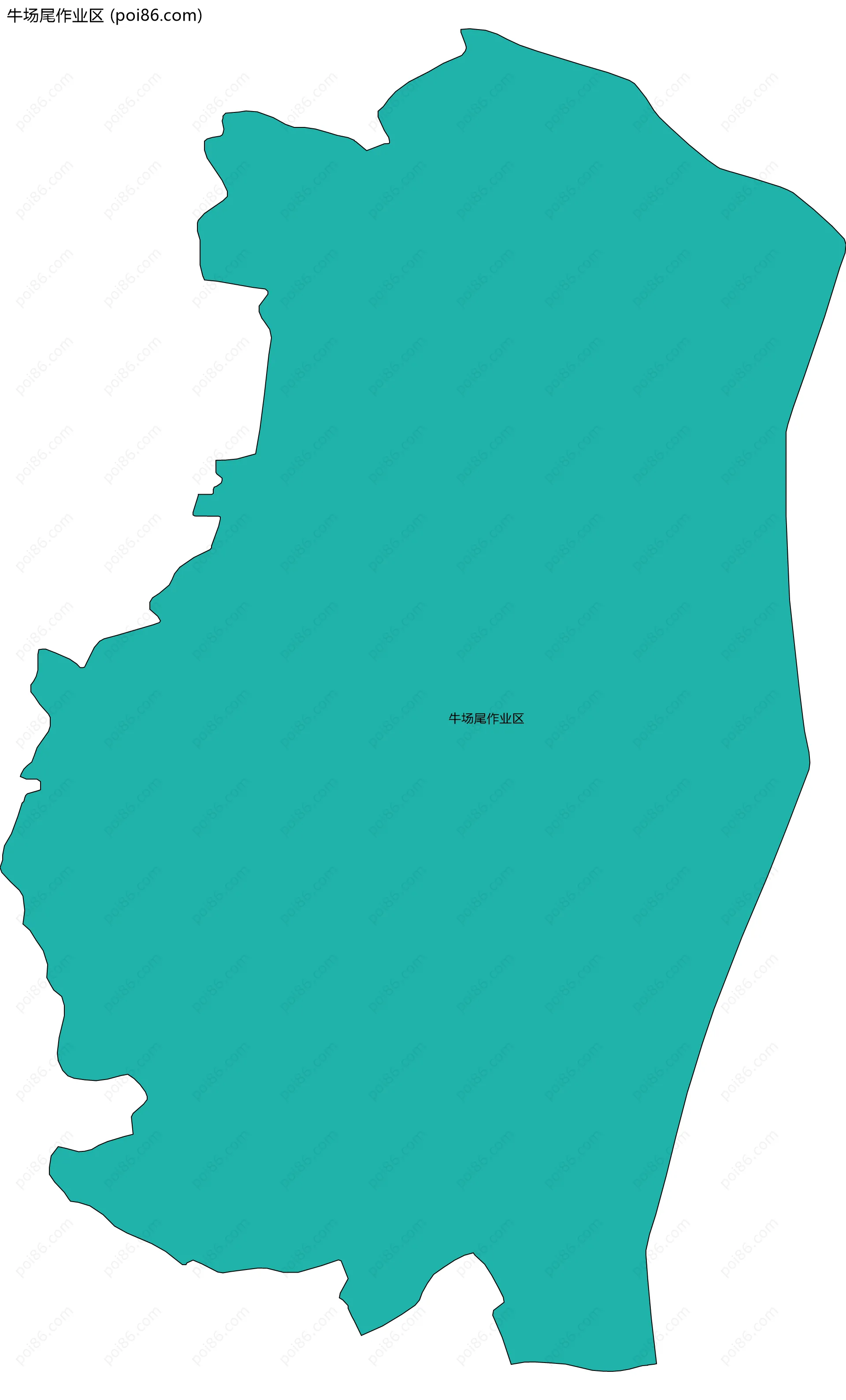 牛场尾作业区边界地图