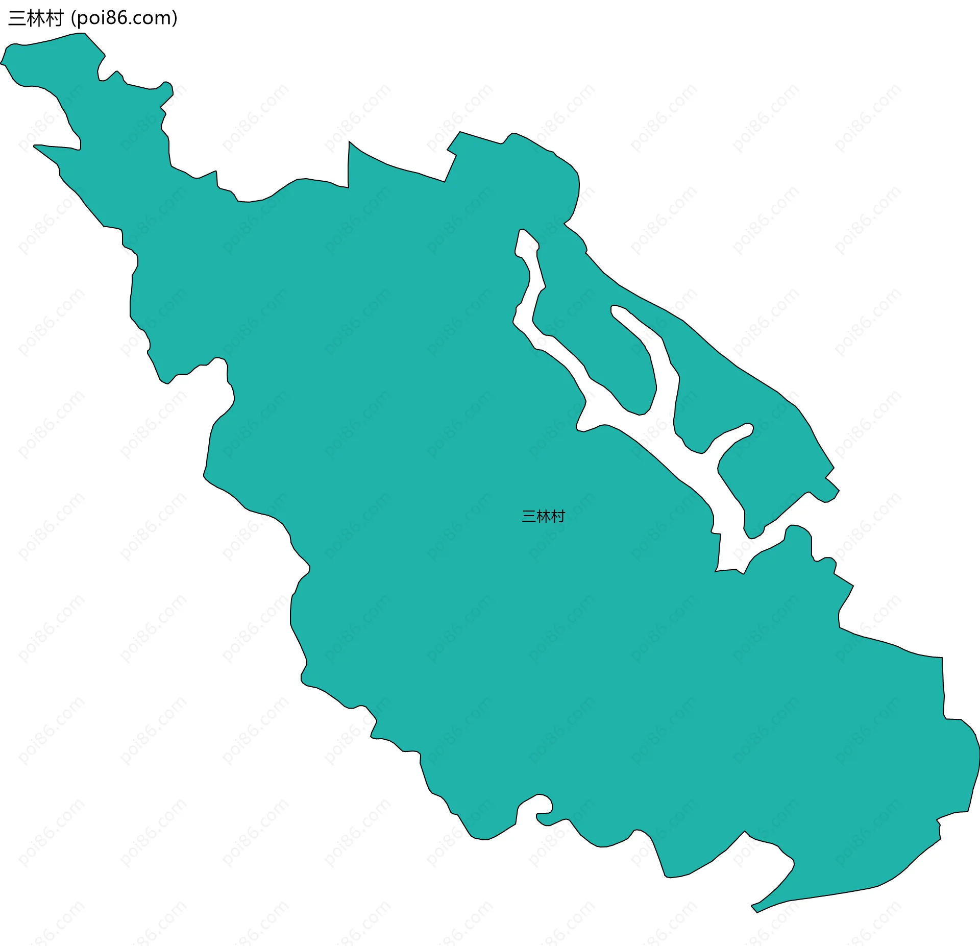 三林村边界地图