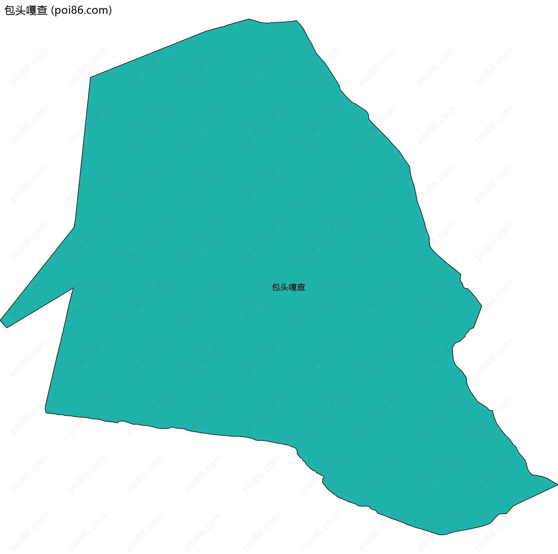 包头嘎查边界地图