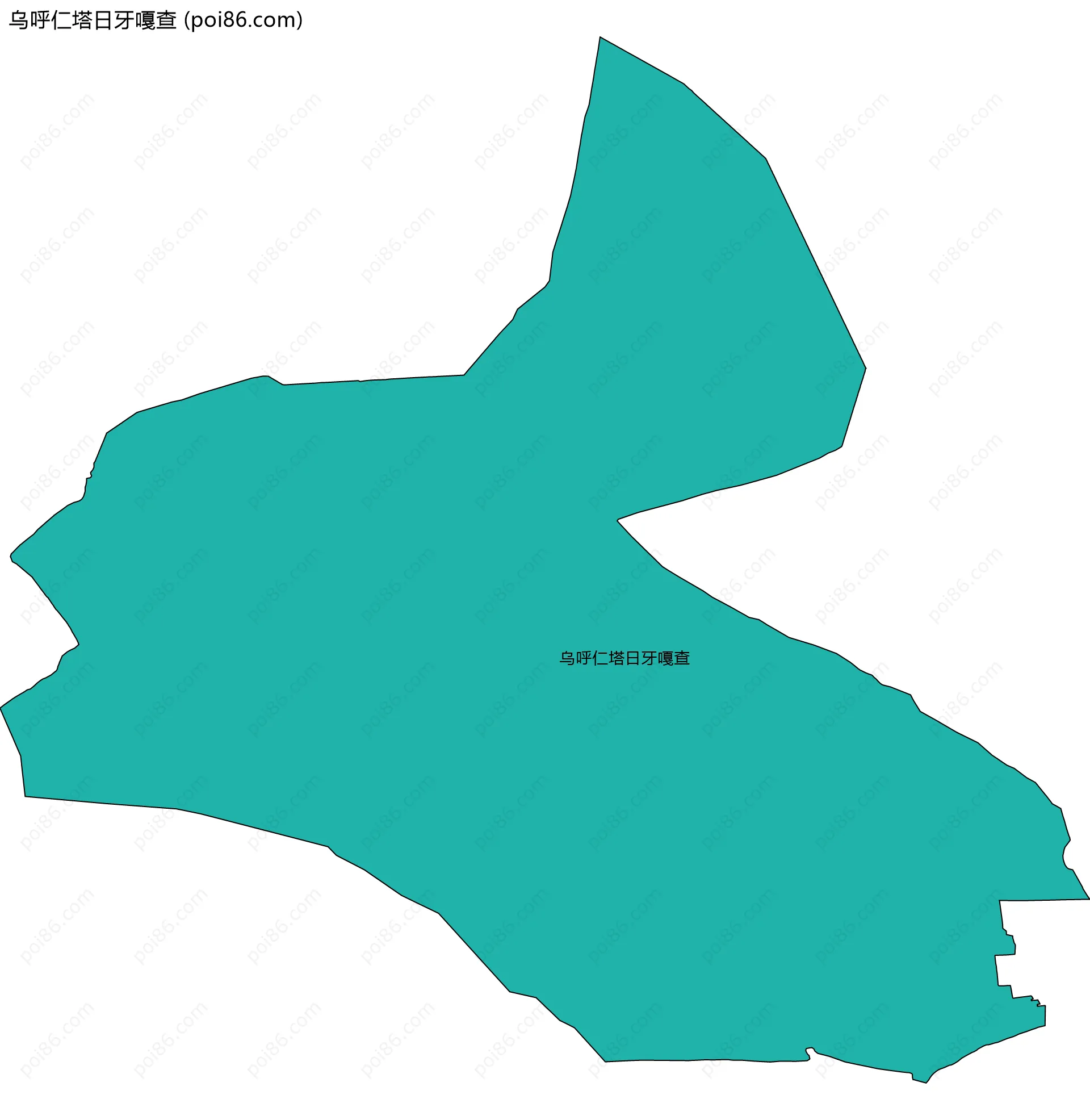 乌呼仁塔日牙嘎查边界地图
