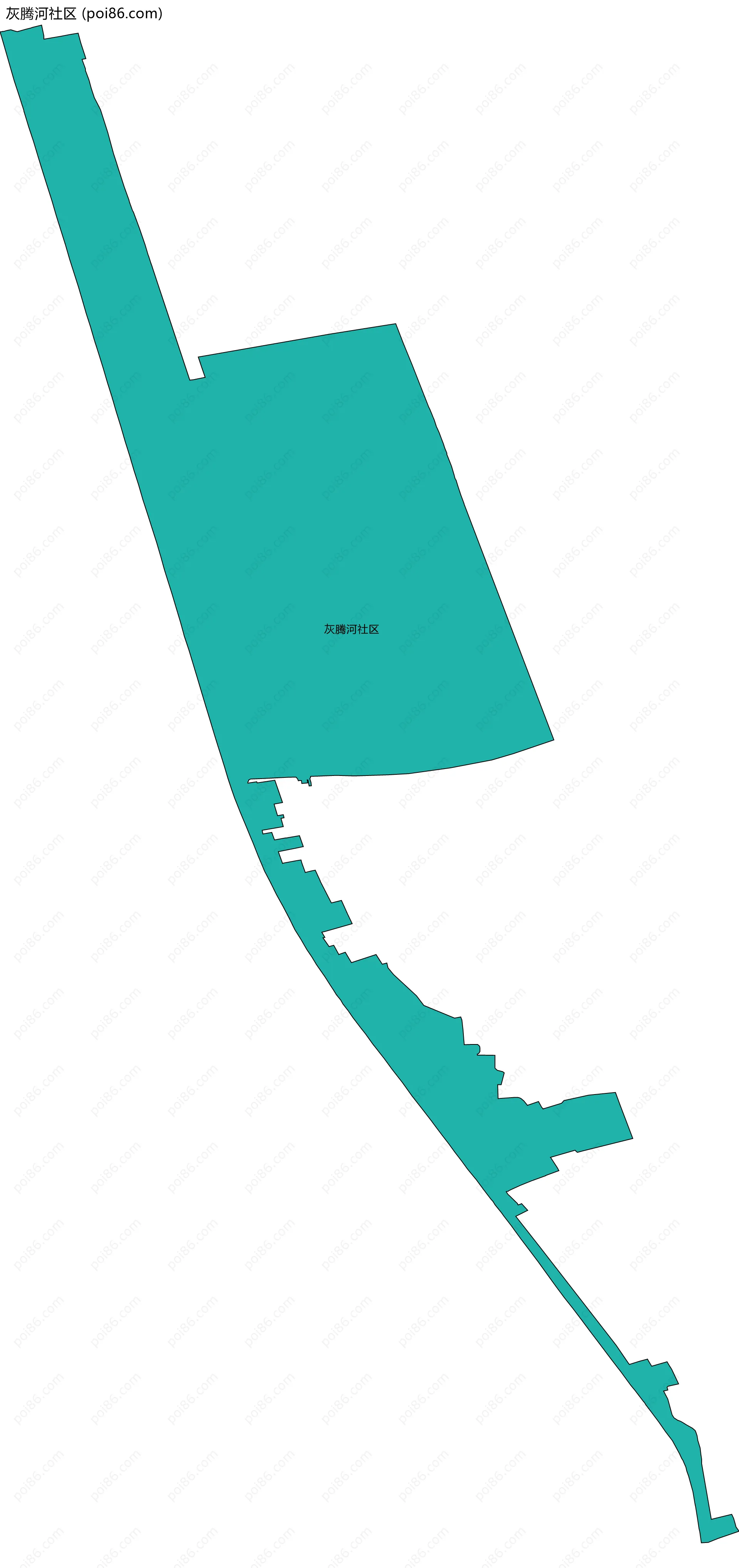 灰腾河社区边界地图