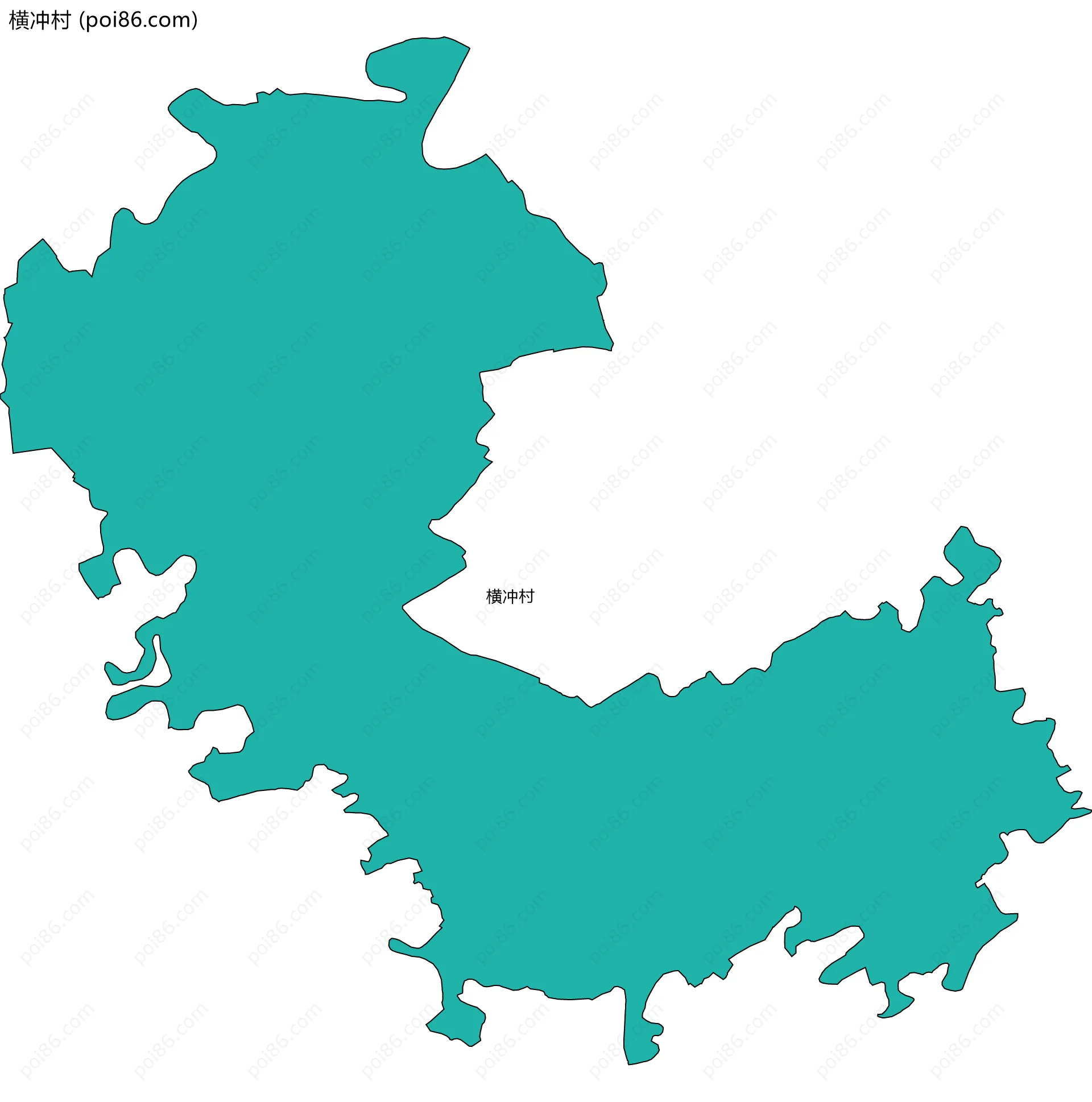 横冲村边界地图