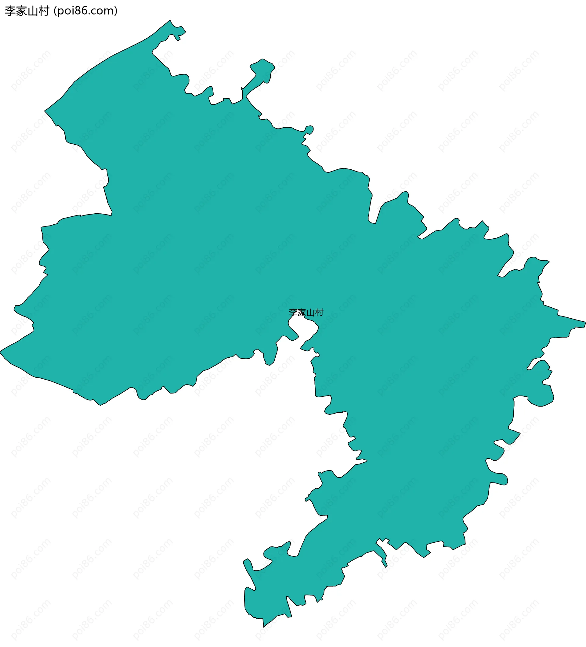 李家山村边界地图