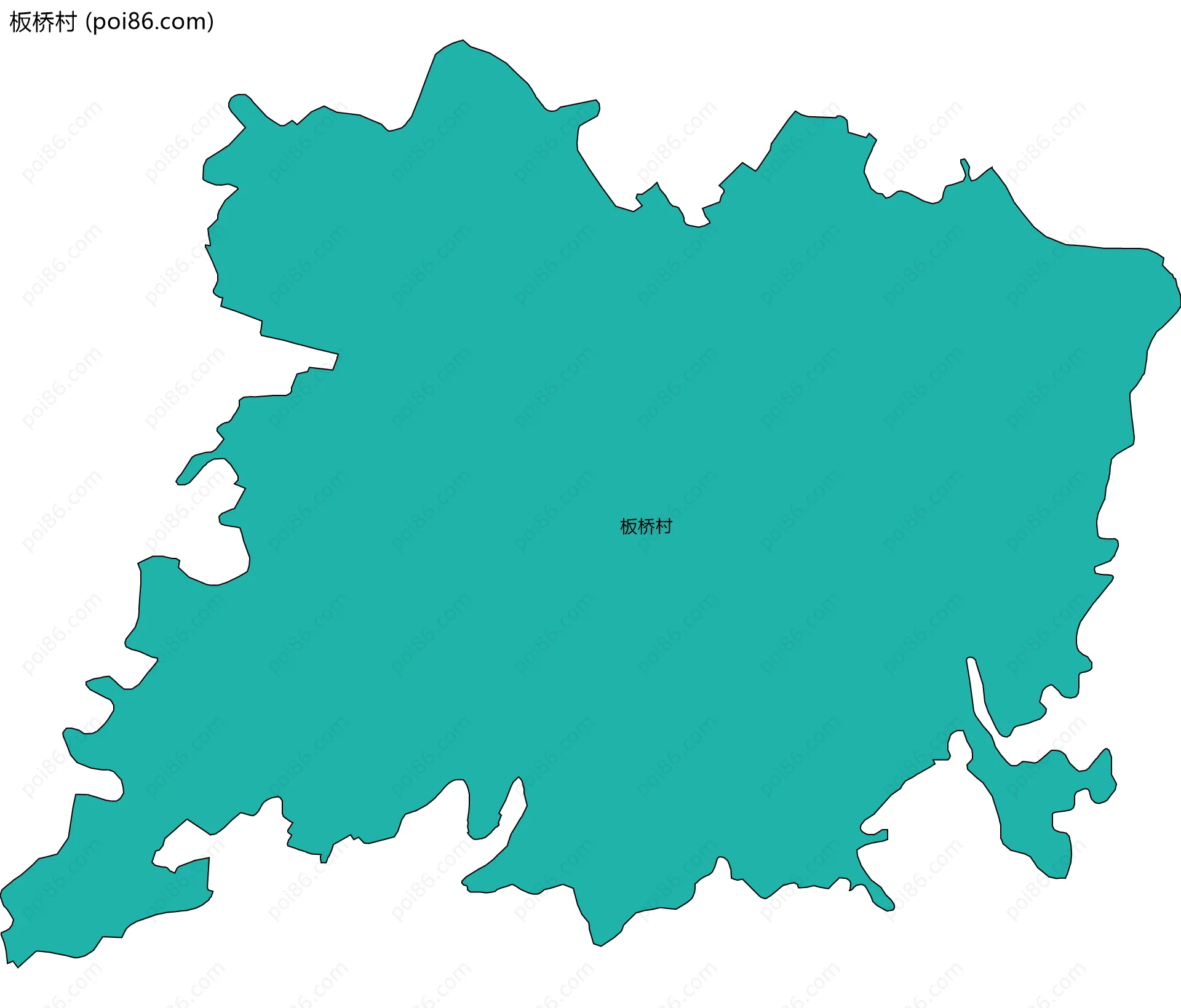 板桥村边界地图