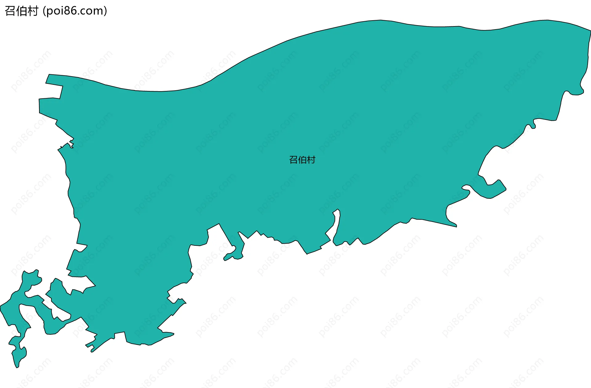 召伯村边界地图