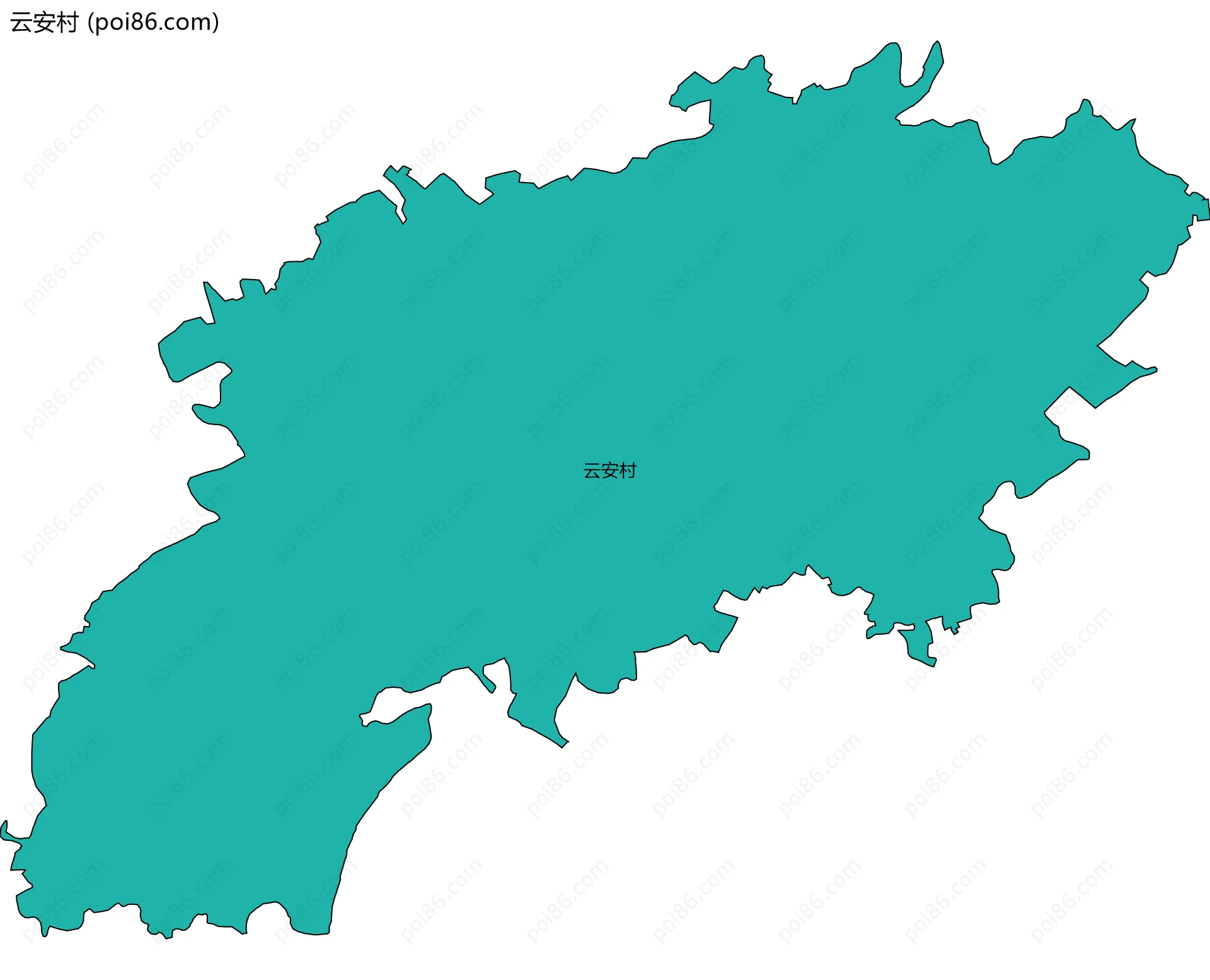 云安村边界地图