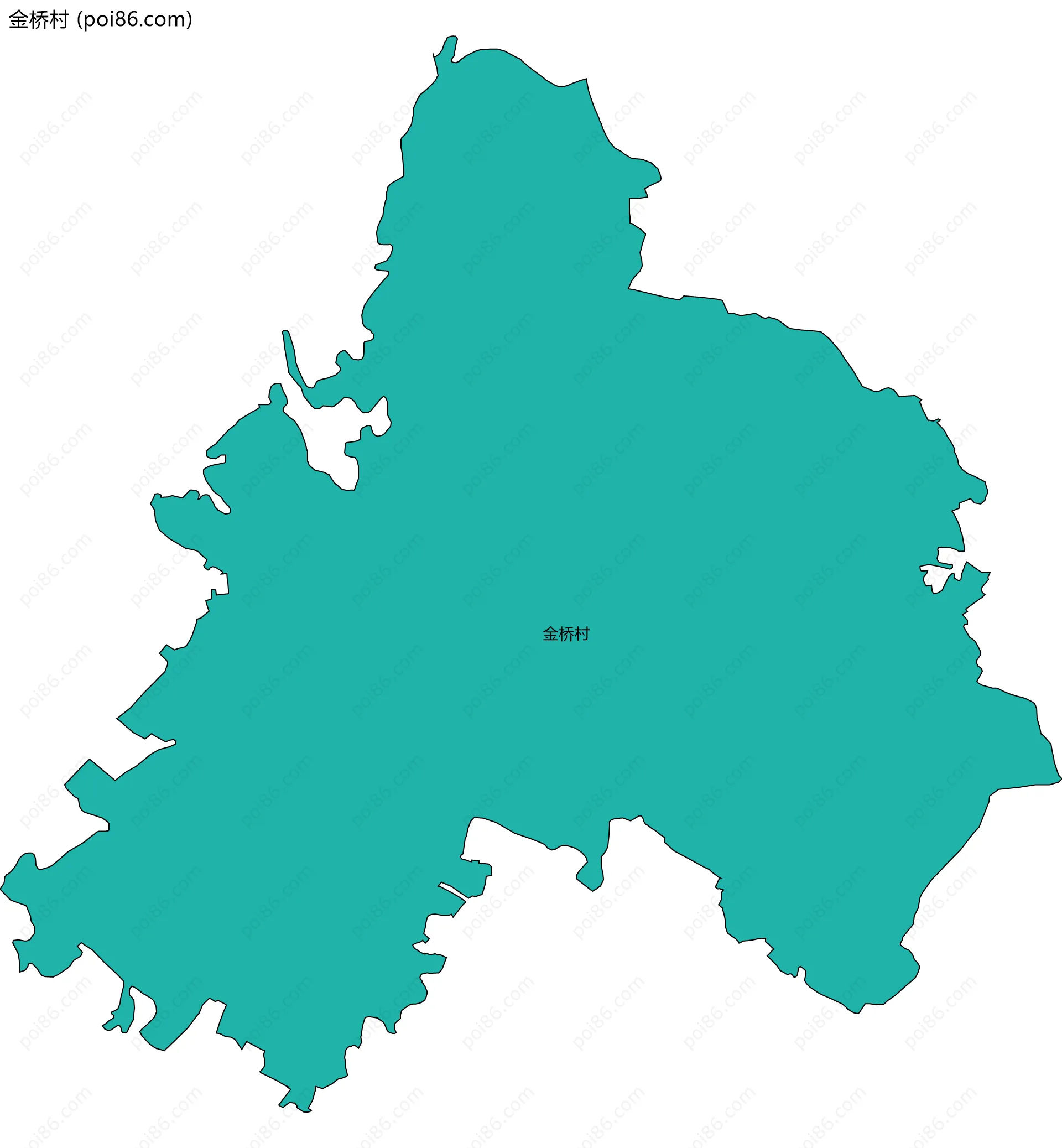 金桥村边界地图