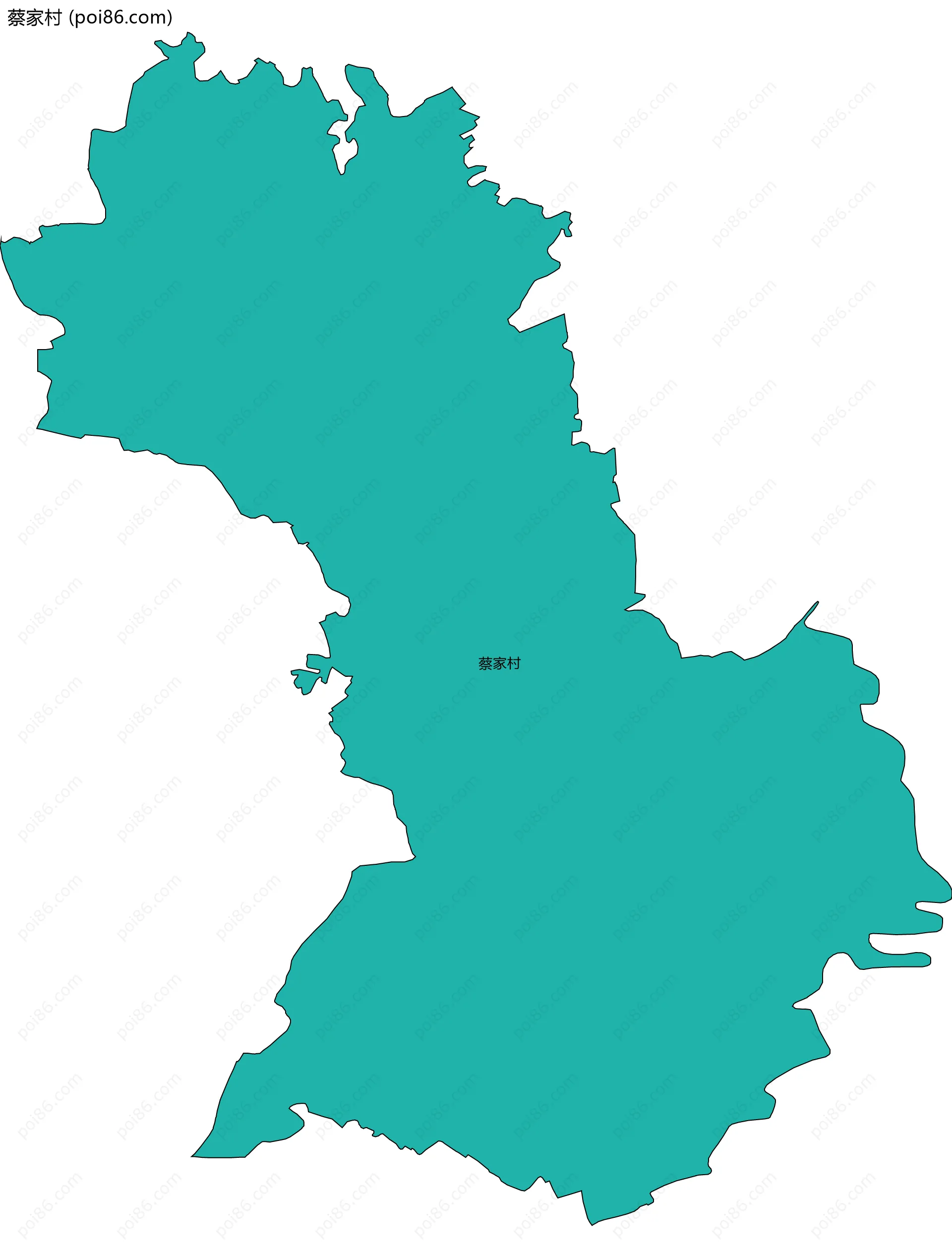 蔡家村边界地图