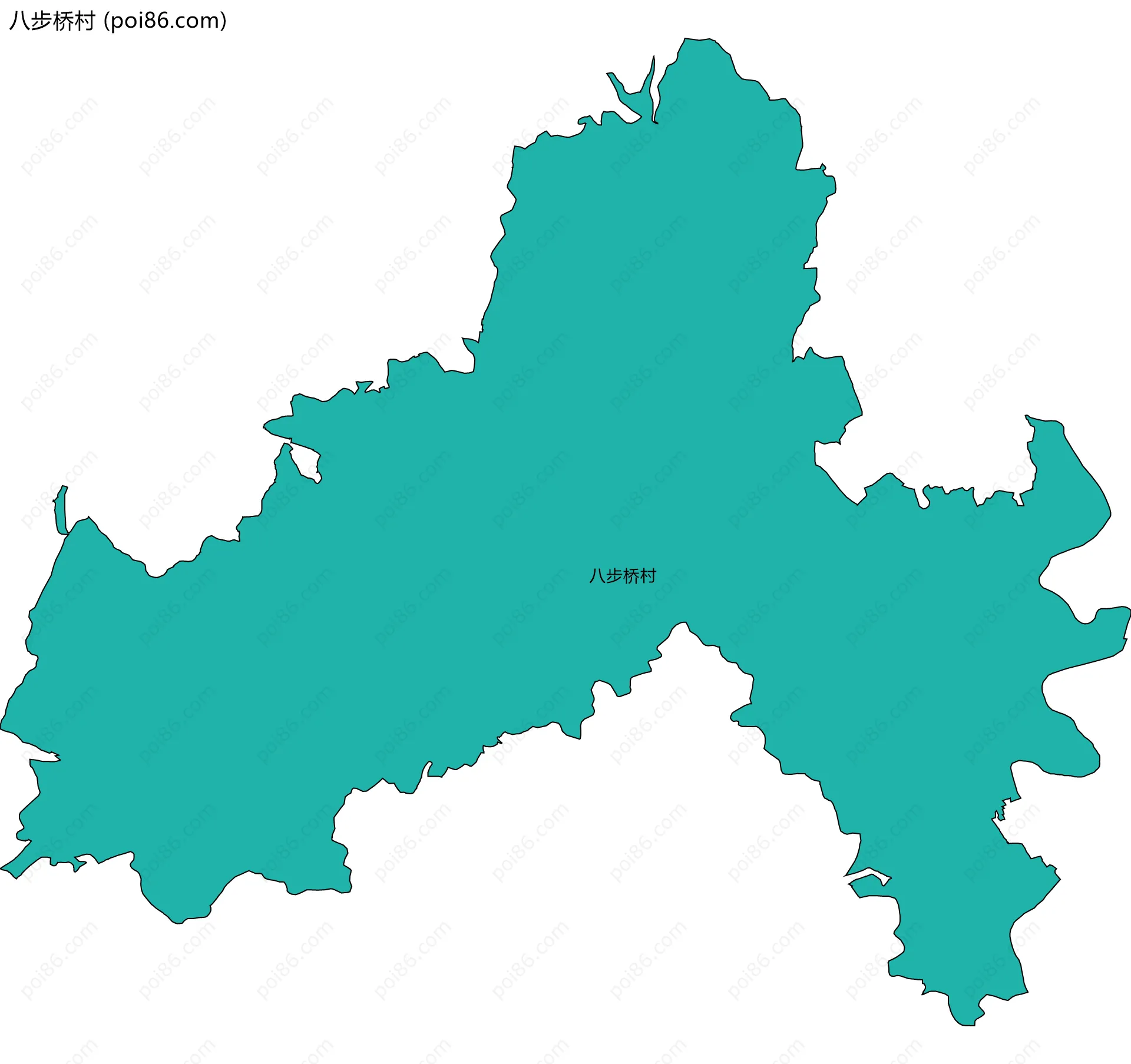 八步桥村边界地图