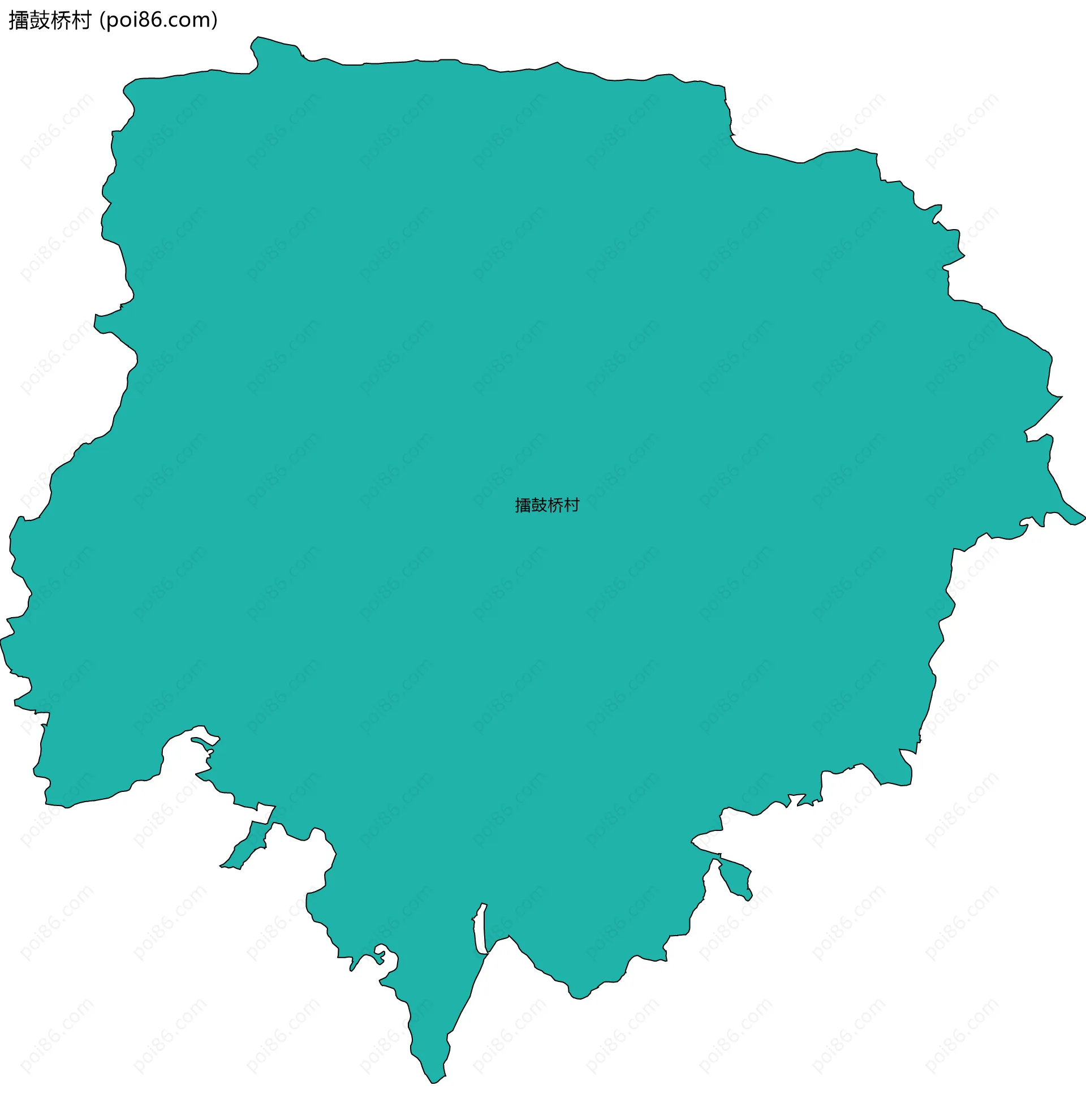 擂鼓桥村边界地图
