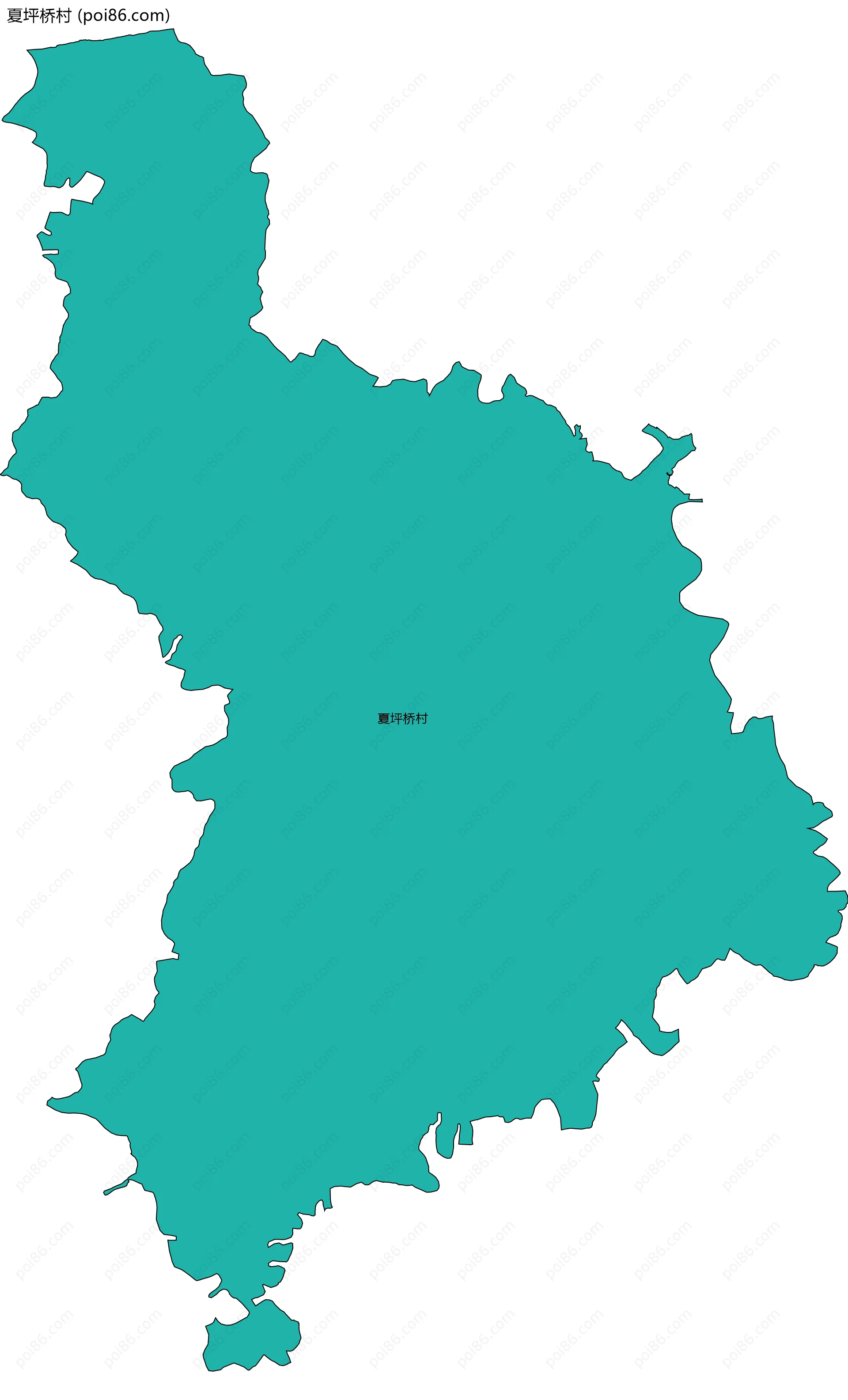 夏坪桥村边界地图