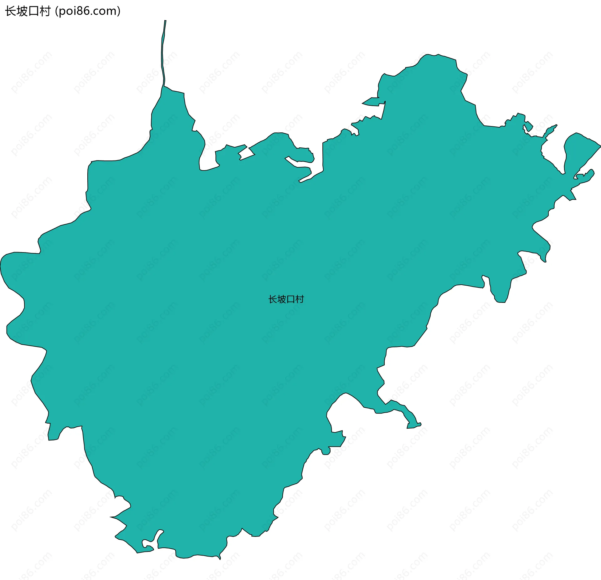 长坡口村边界地图