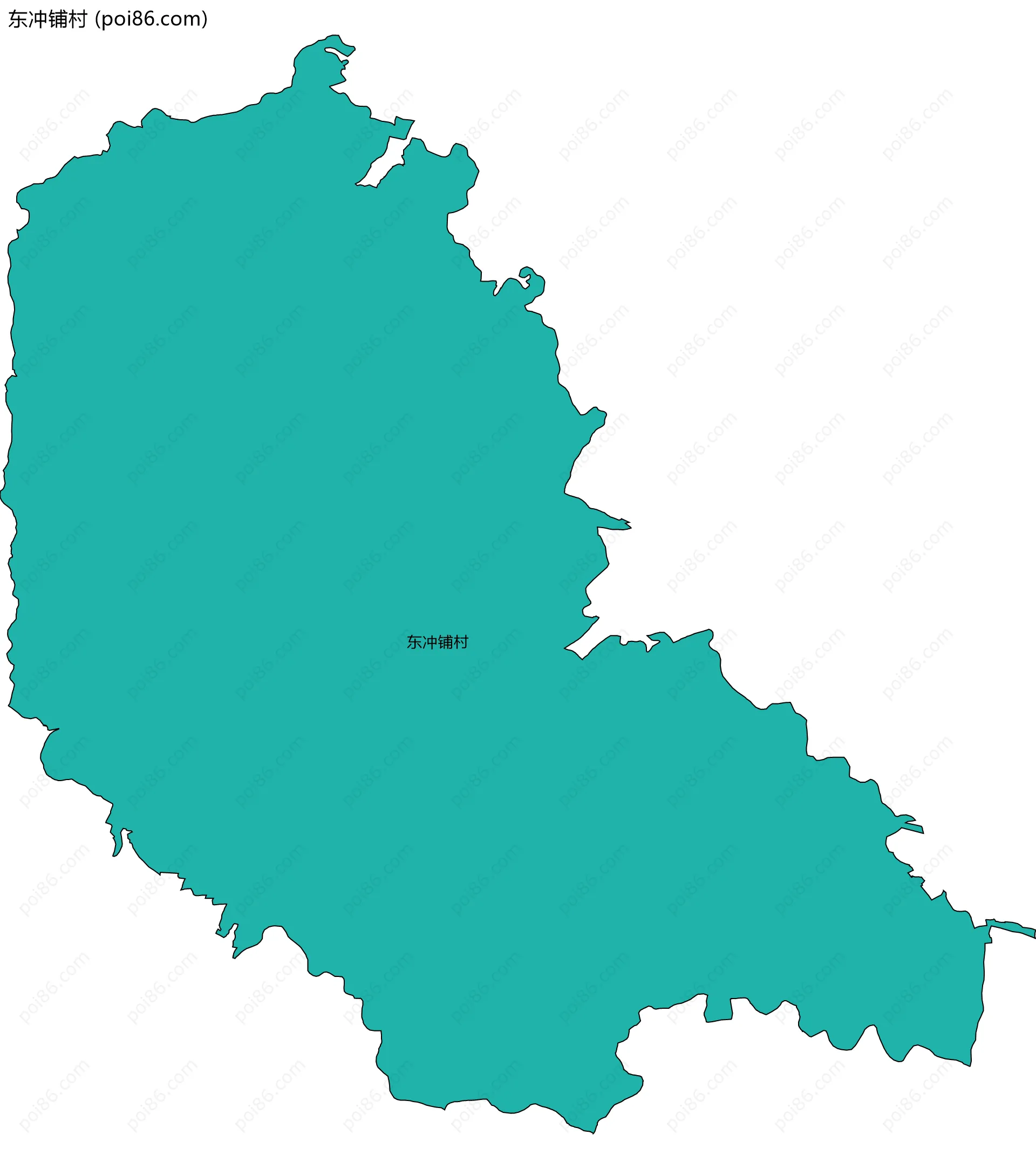 东冲铺村边界地图