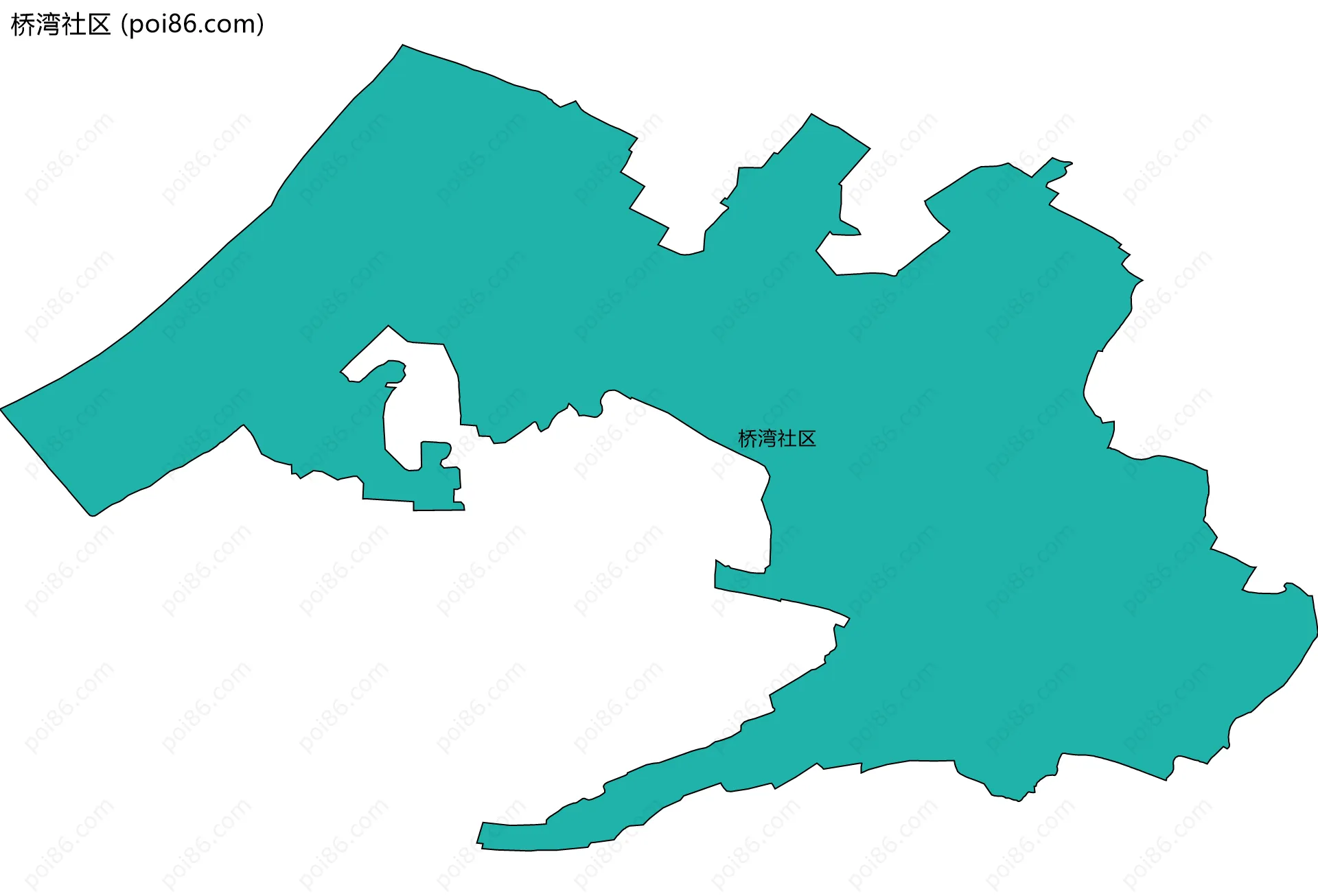桥湾社区边界地图
