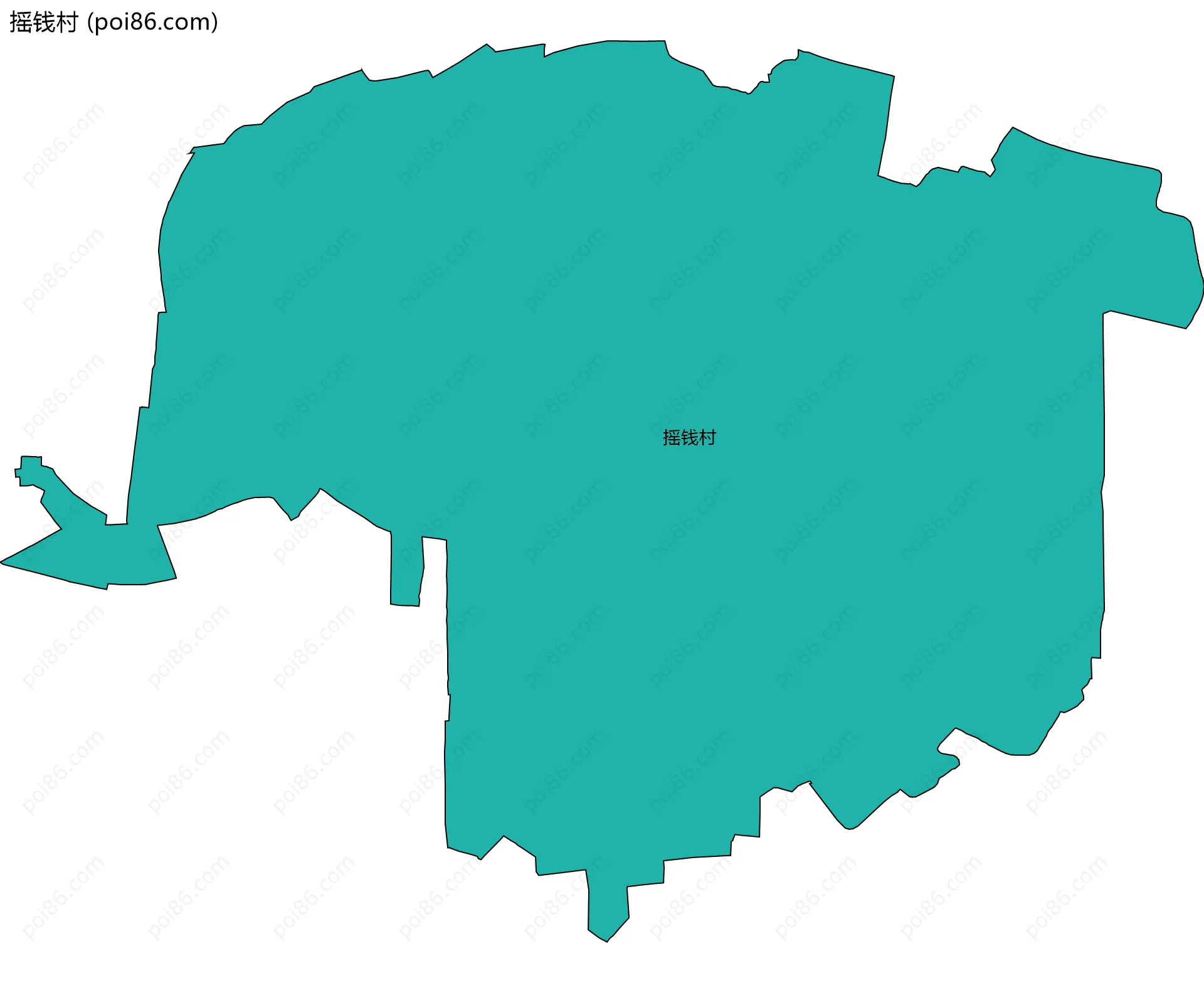 摇钱村边界地图
