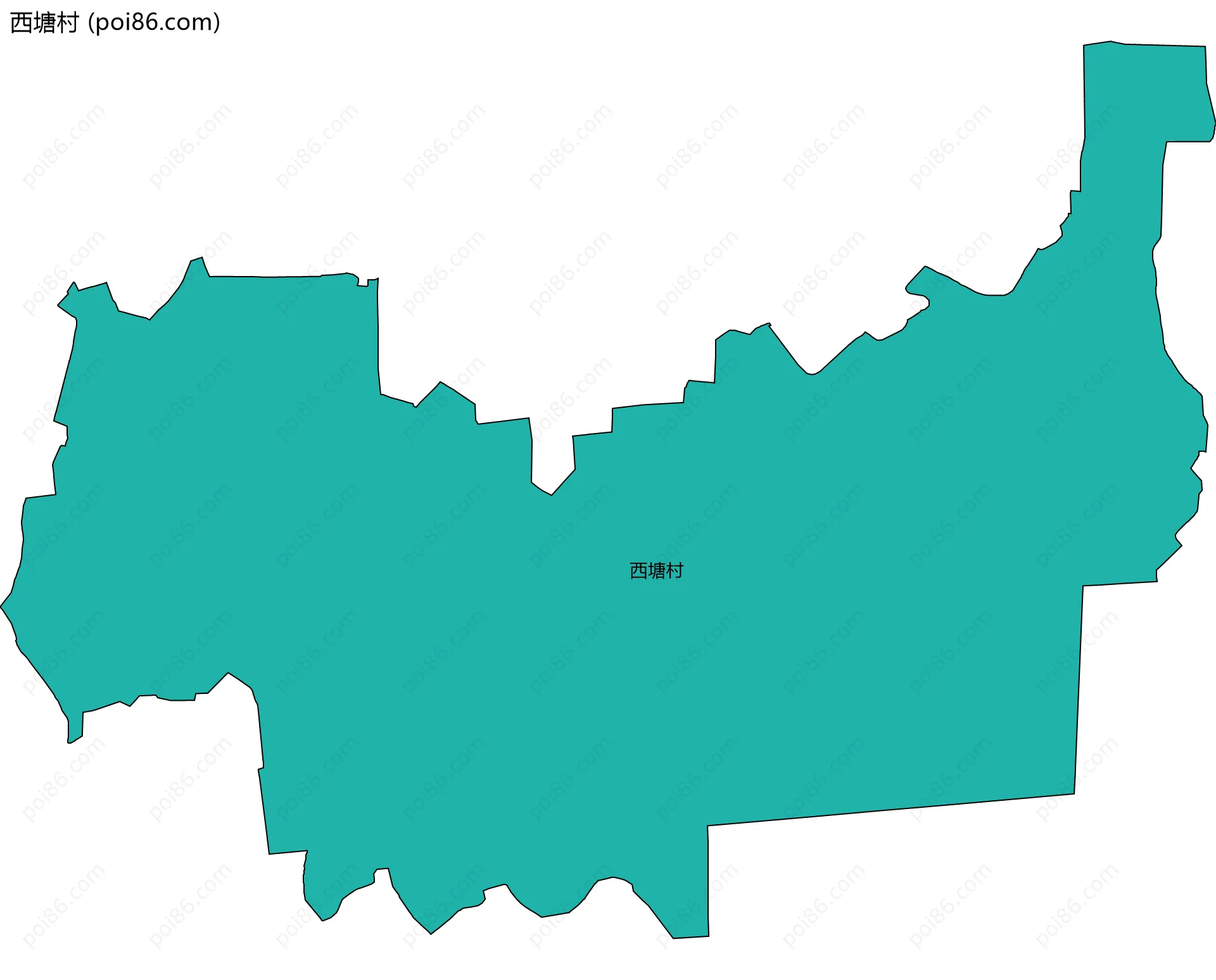 西塘村边界地图