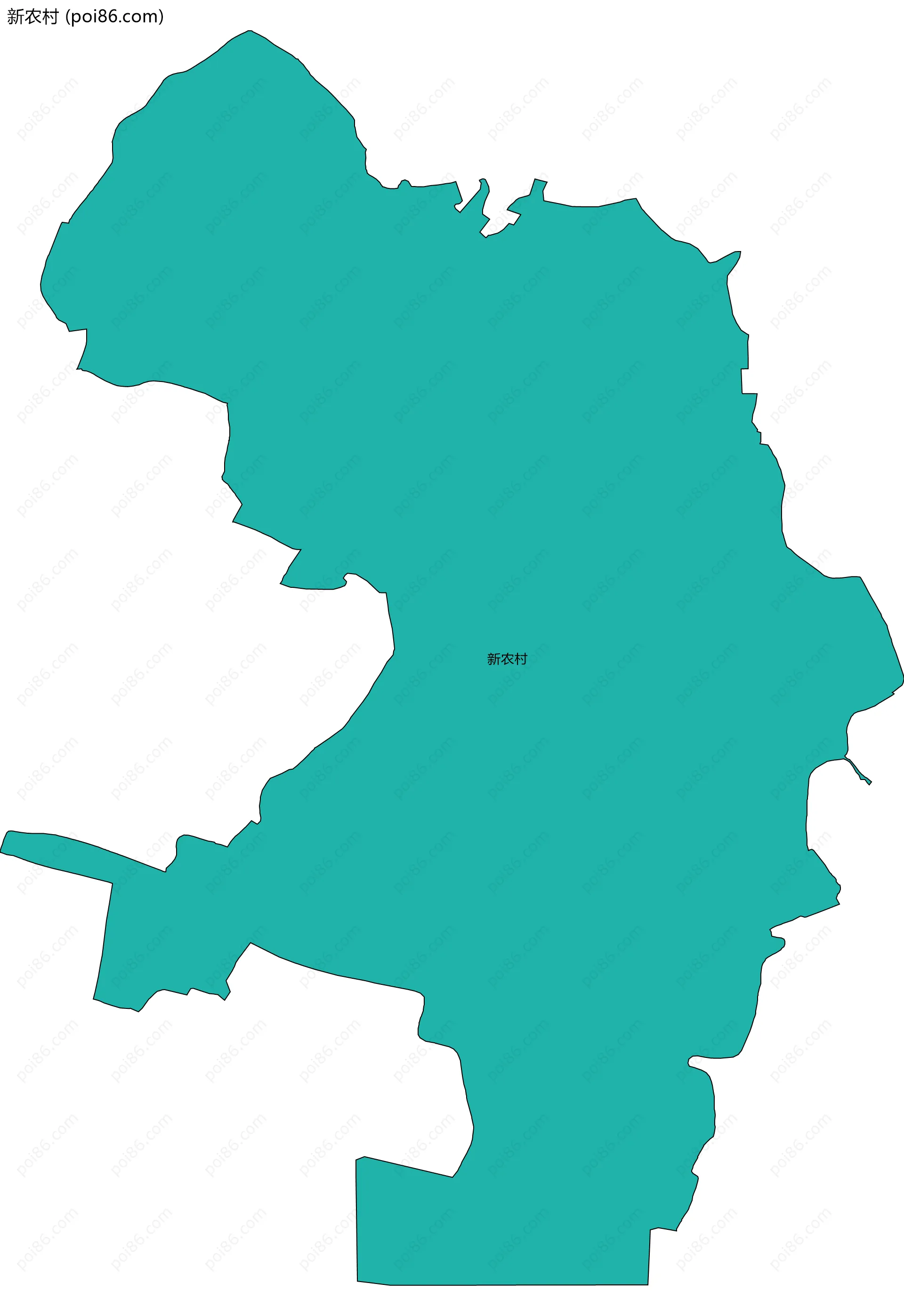 新农村边界地图