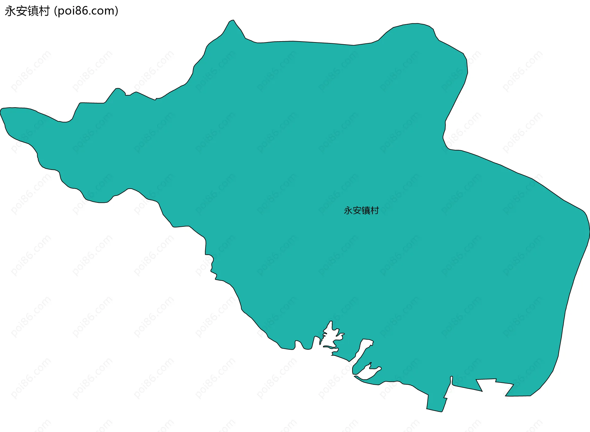 永安镇村边界地图