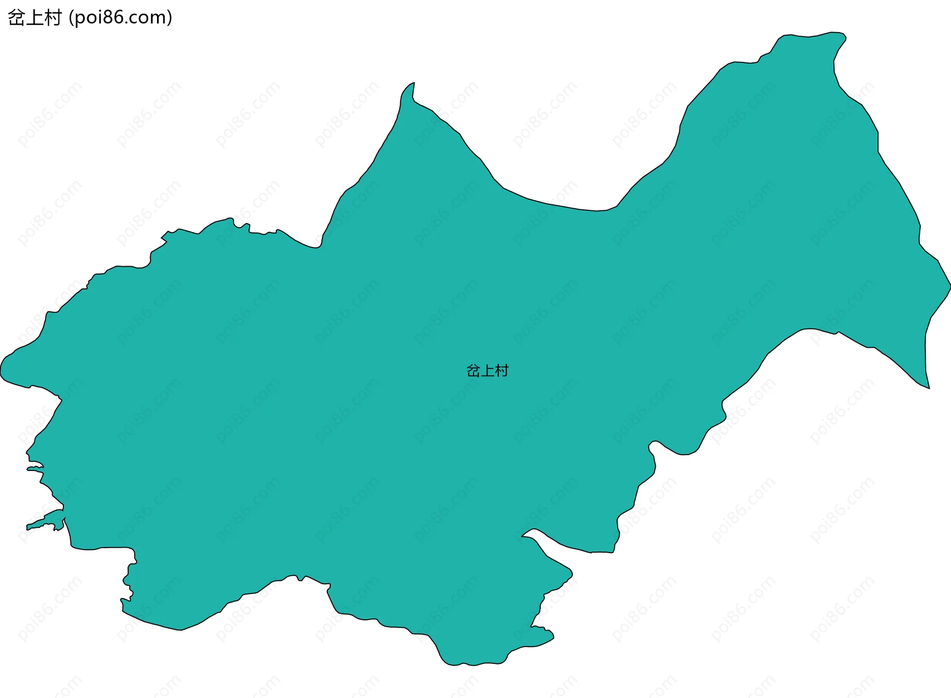 岔上村边界地图